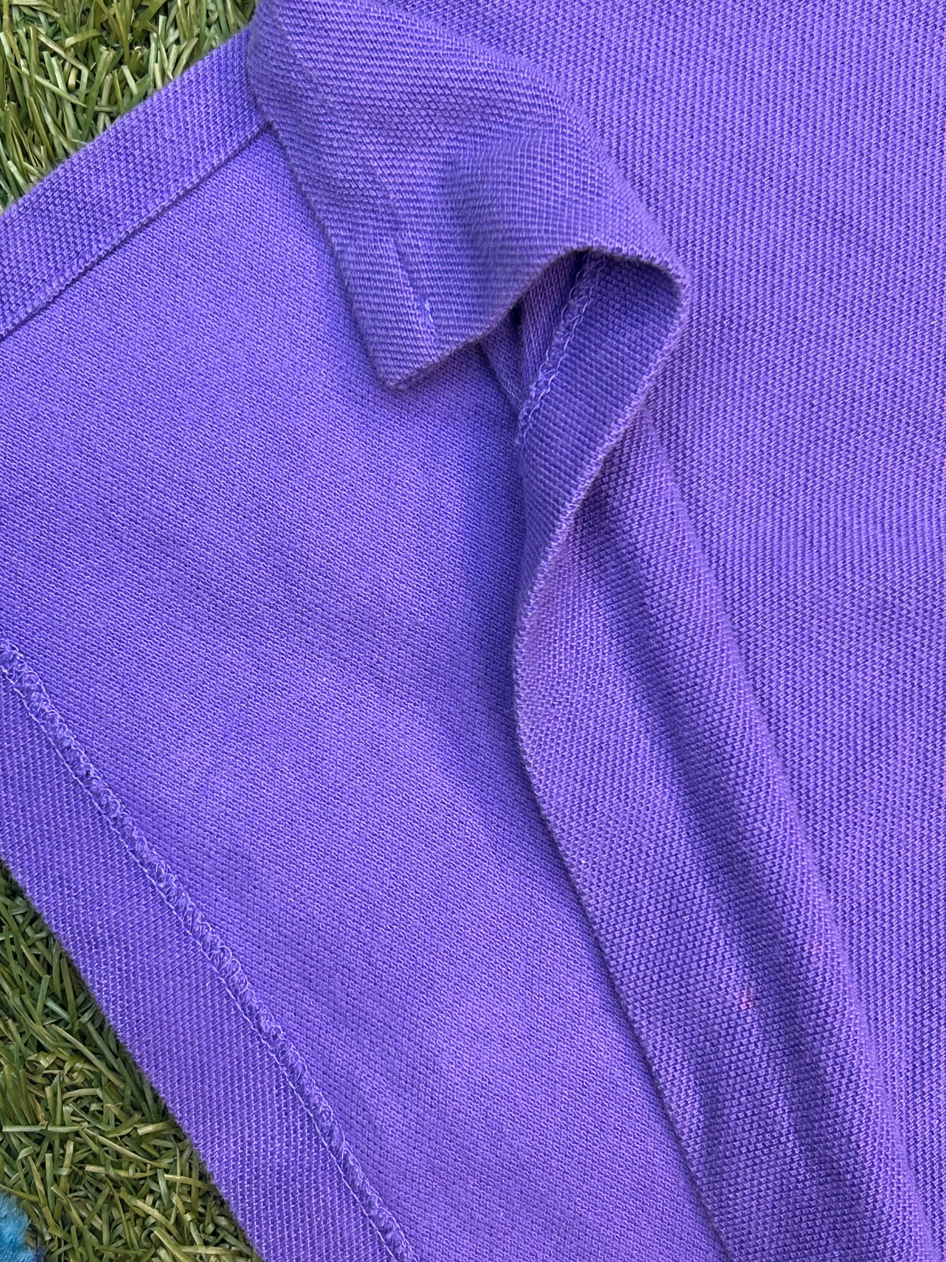 Vintage Single Stitch Polo Ralph Lauren Purple W/Green Logo