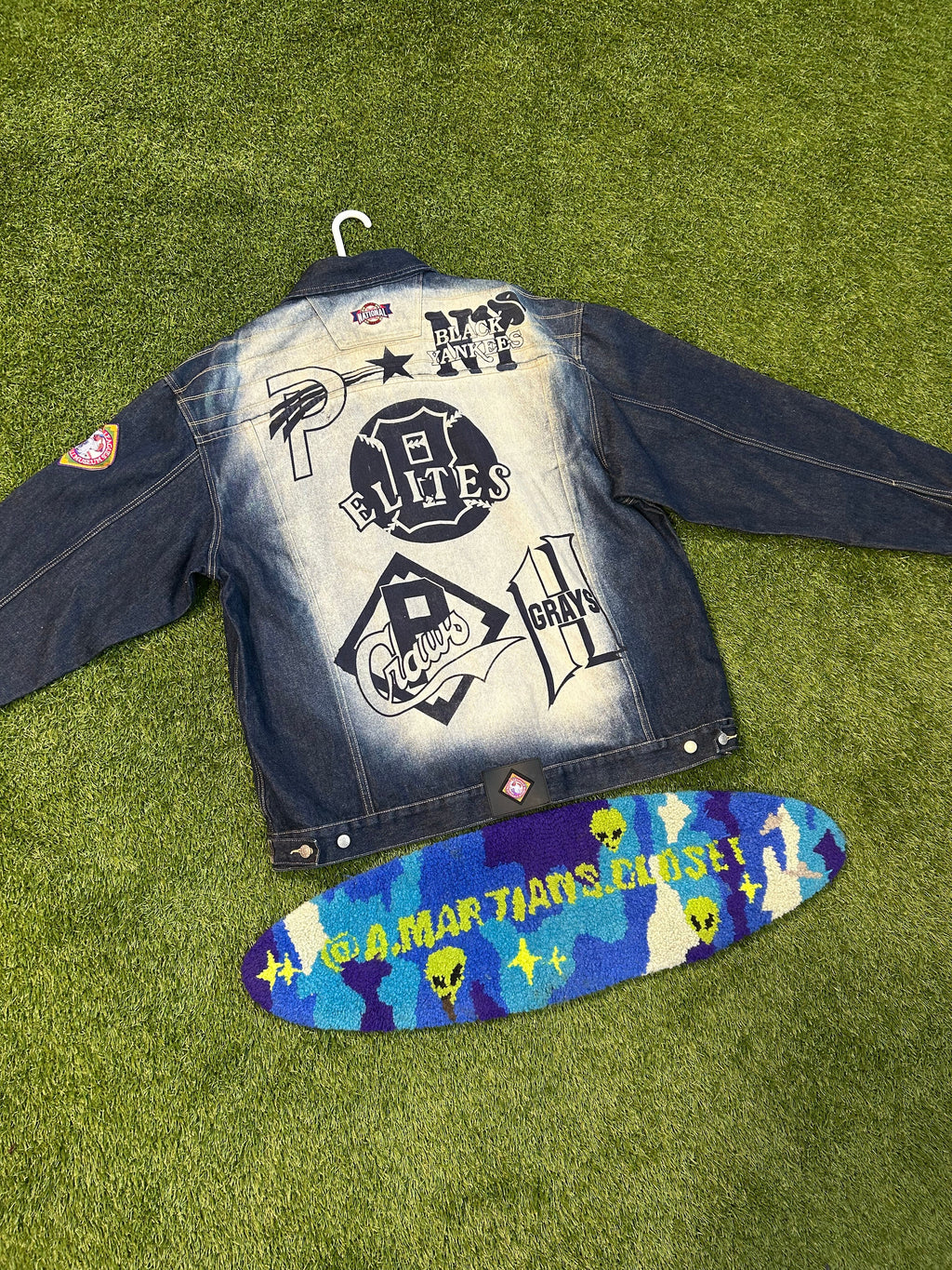 Y2K NLBM Blue Denim Embroidered Jacket+Denim Jeans