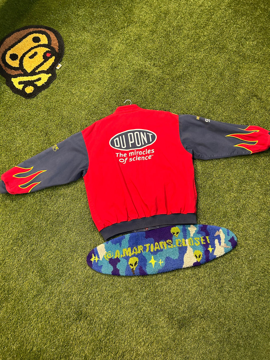 Vintage Jeff Gordon #24 DuPont Automotive Flame Sleeve NASCAR Jacket