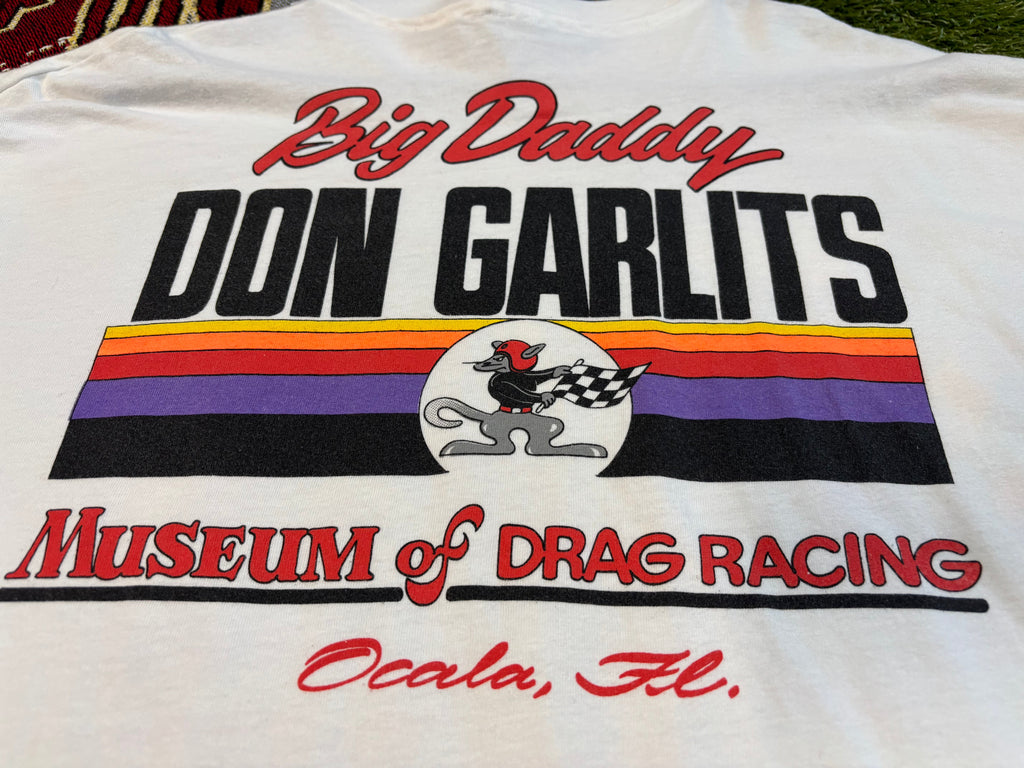 90s Single Stitch Big Daddy Don Garlits Racing T-Shirt Size XL Hanes Beefy T Tag