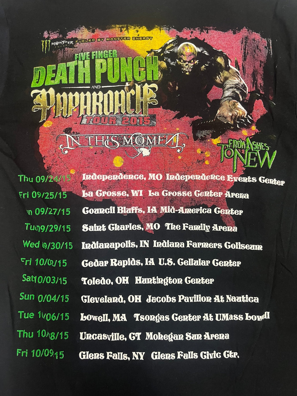 Retro Style 2015 Five Finger Death Punch Tee