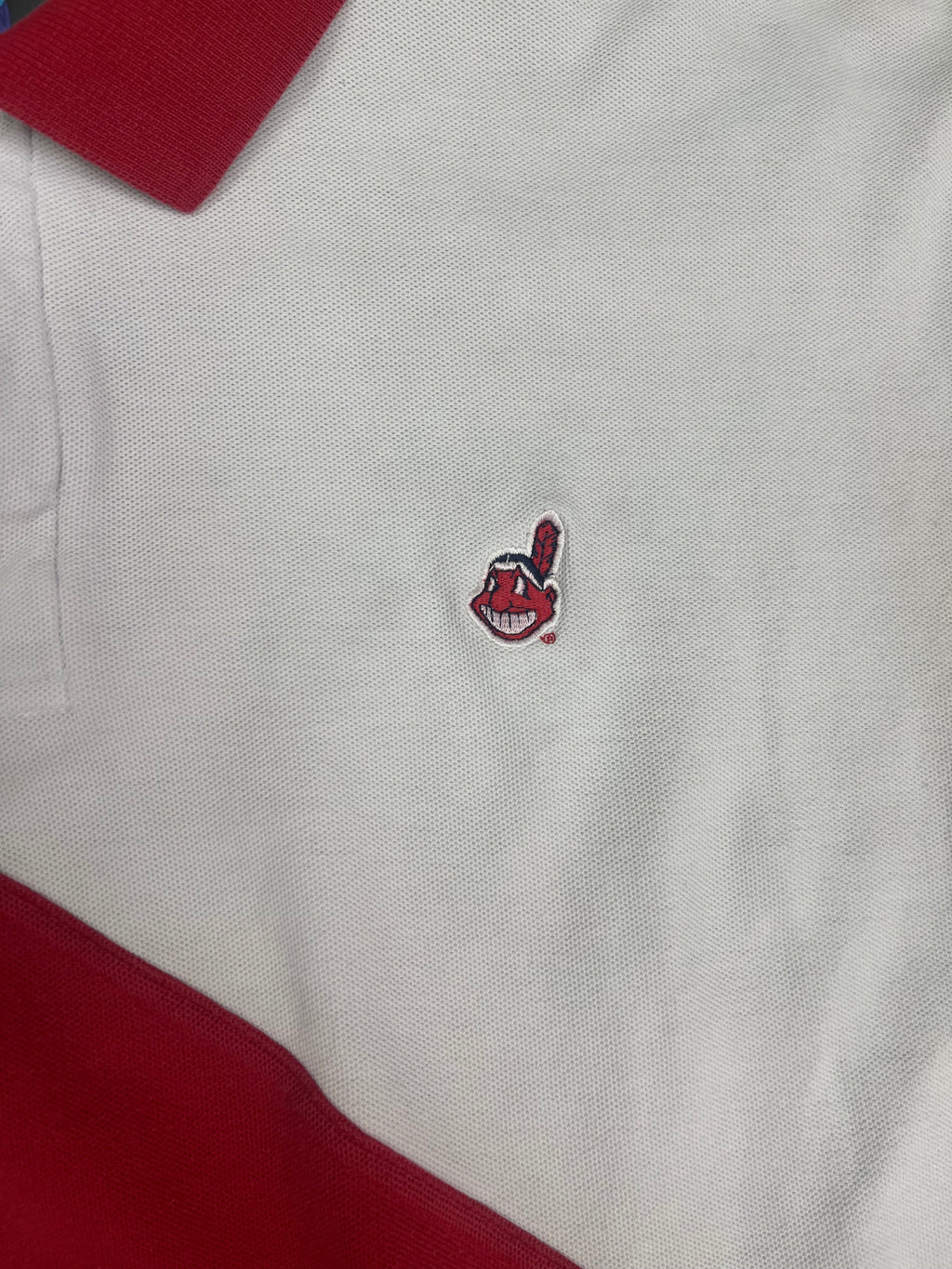 Vintage 90s Cleveland Indians Collard Tee