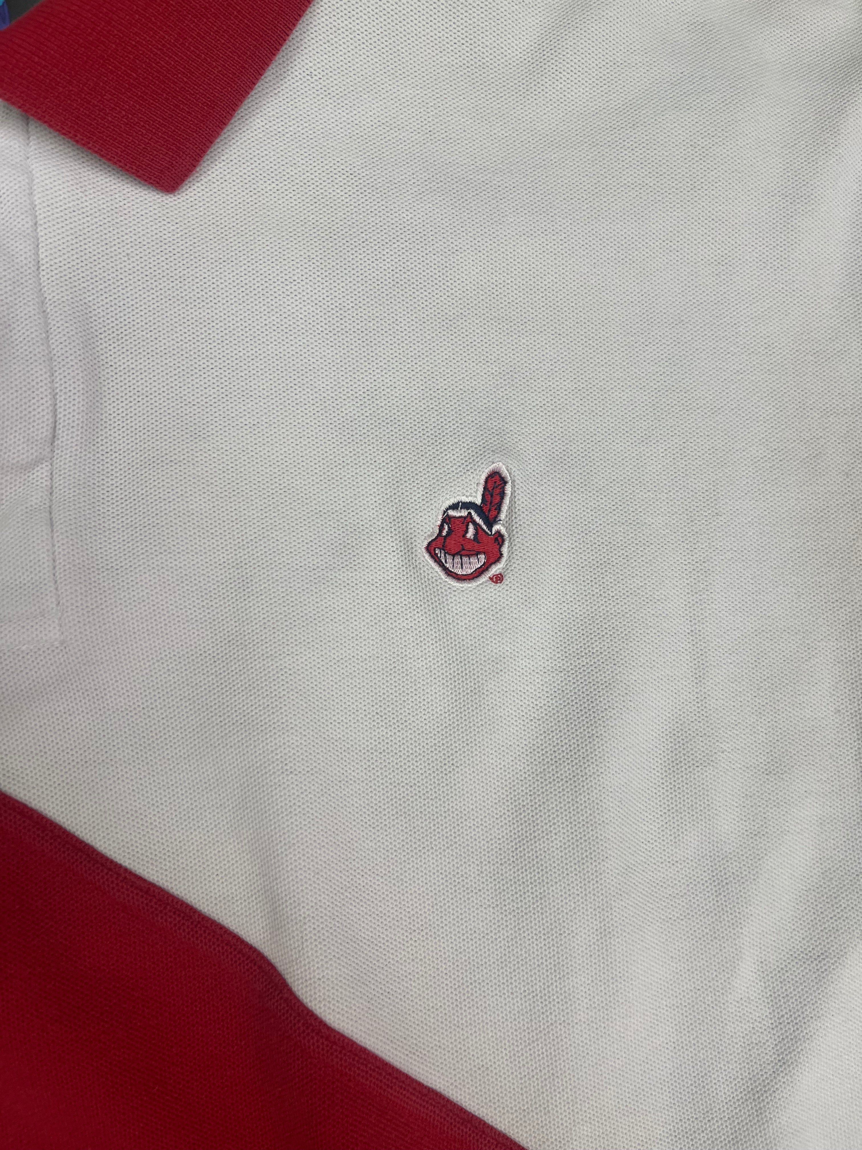 Vintage 90s Cleveland Indians Collard Tee