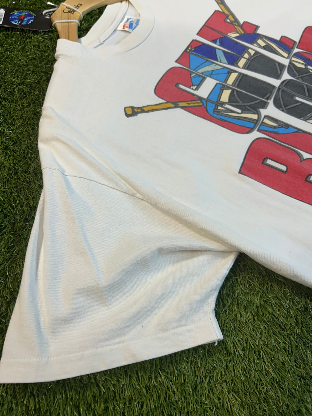Vintage 1993 Give Blood Play Hockey Tee