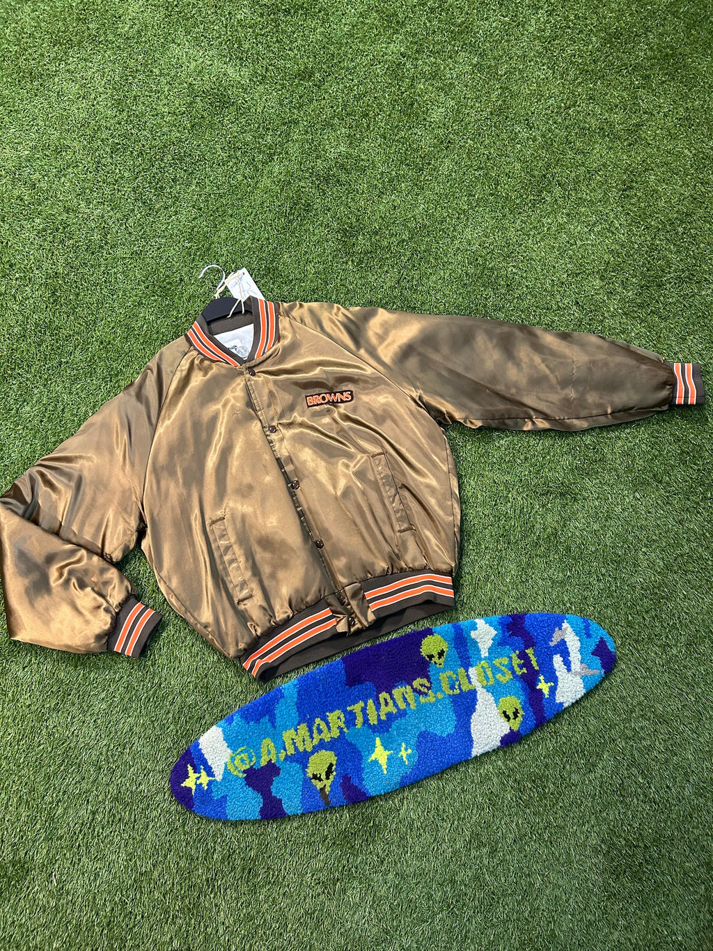 Vintage 80s NFL Cleveland Browns Satin Jacket