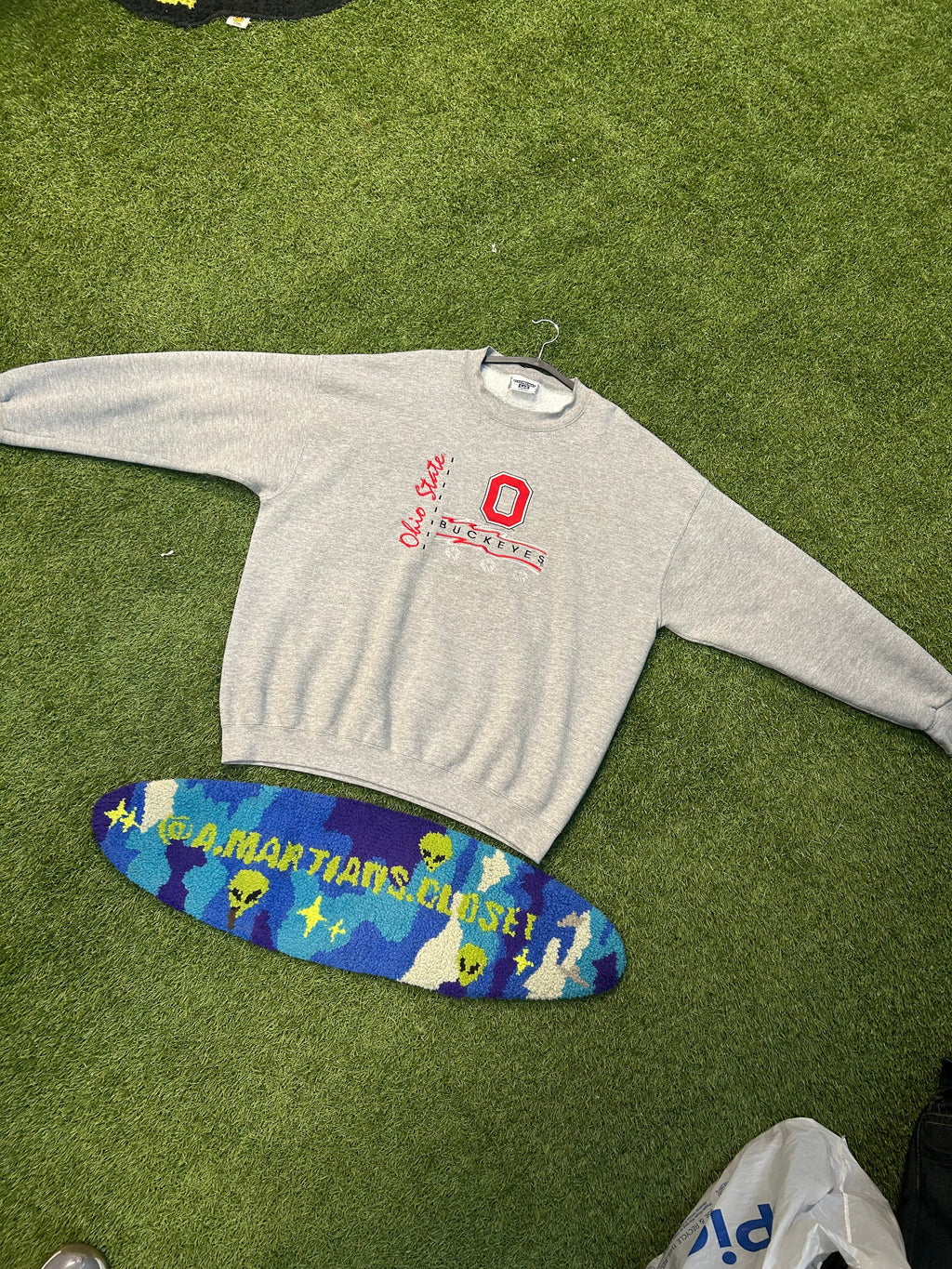 Vintage Lees Ohio State Buckeyes Embroidered Crewneck