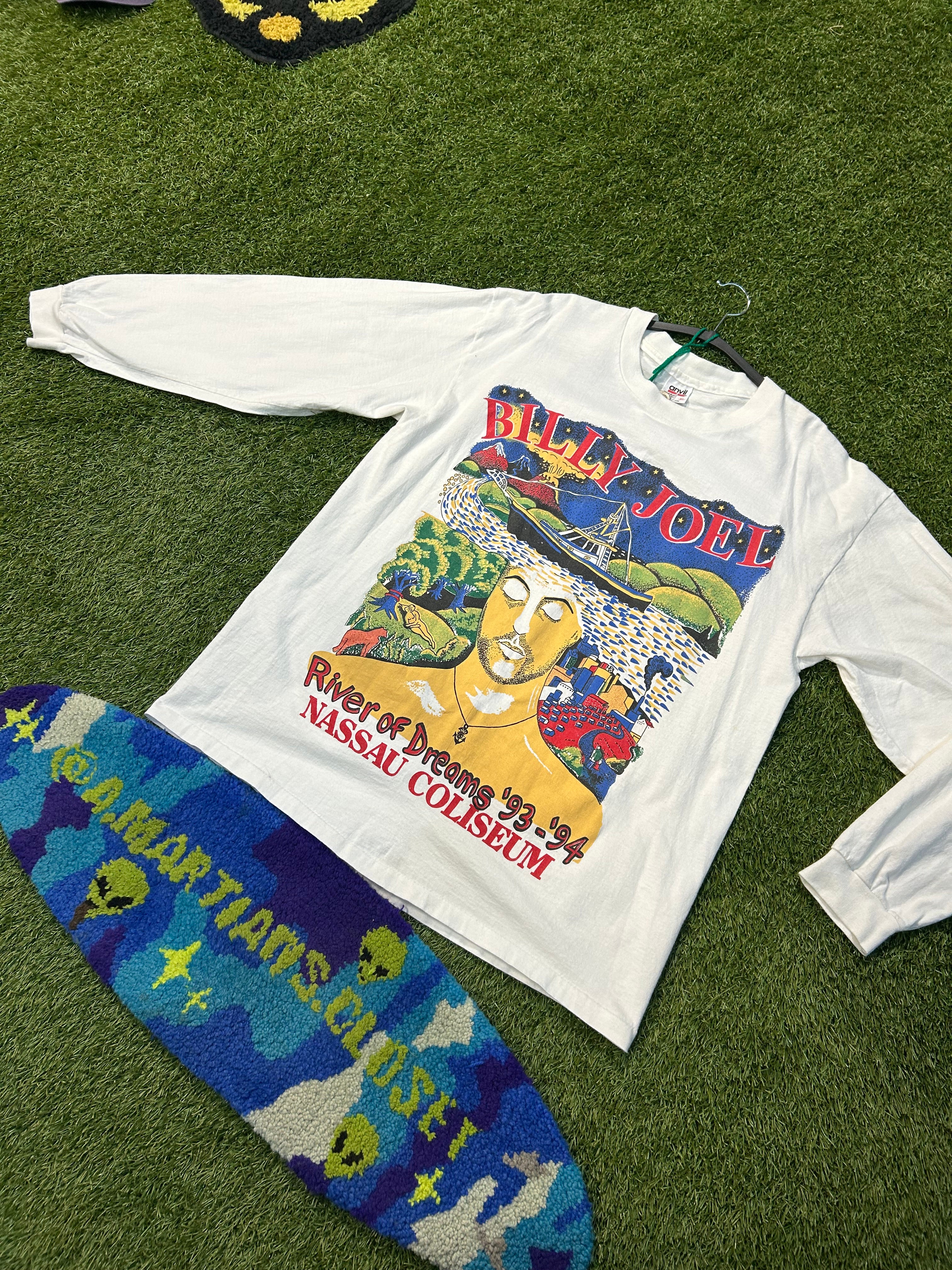 Vintage 1993 Billy Joel River Of Dreams Nassau Coliseum L/Sleeve Tee