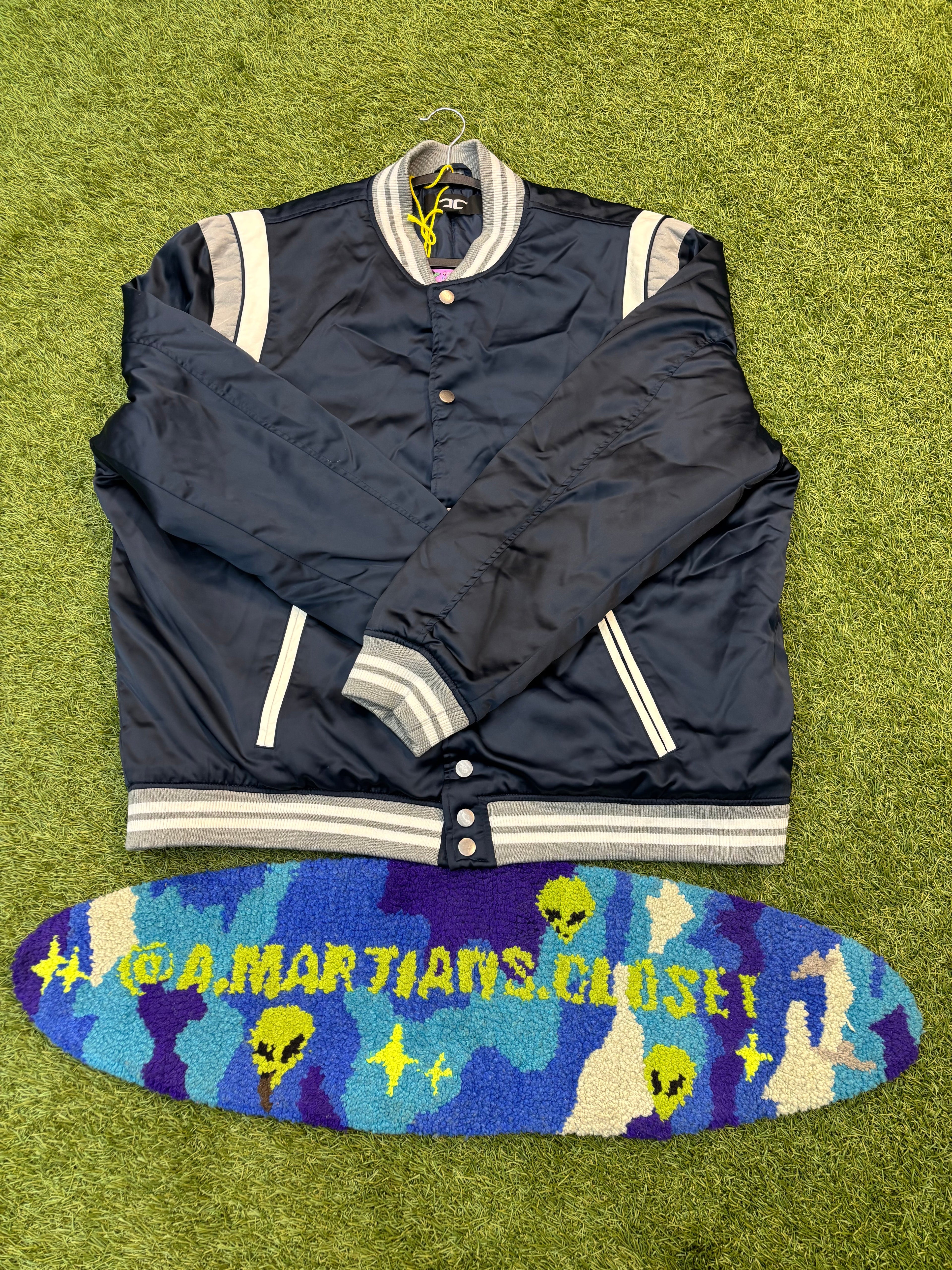 Y2K Navy Blue Bomber Jacket