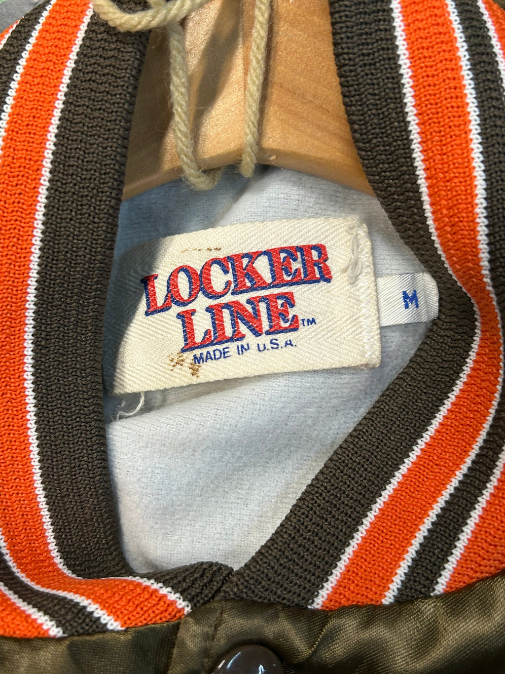 Vintage 80s Locker Line Brand Cleveland Browns Bomber Jacket