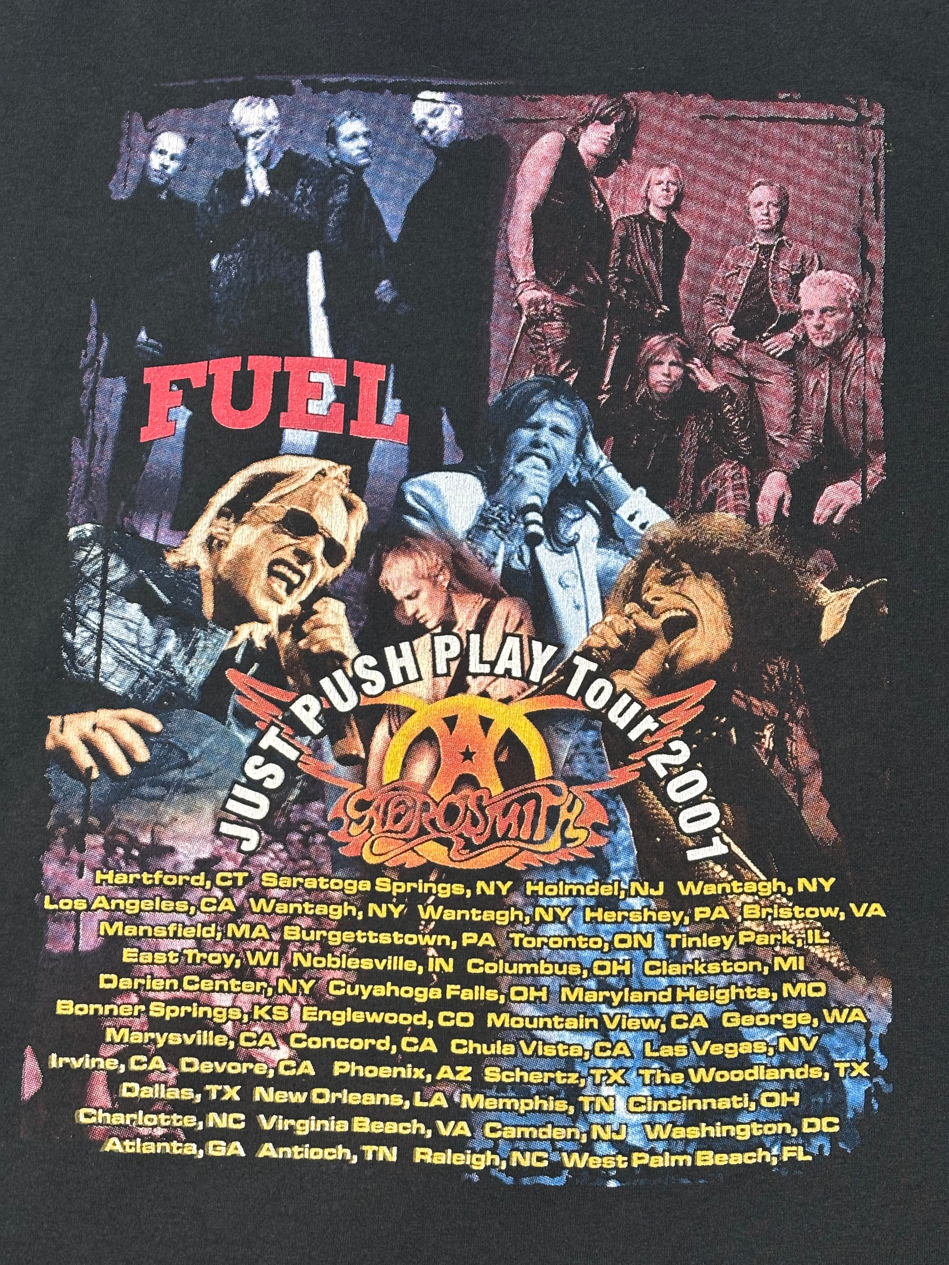 2001 Aerosmith Just Push Play Tour Tee