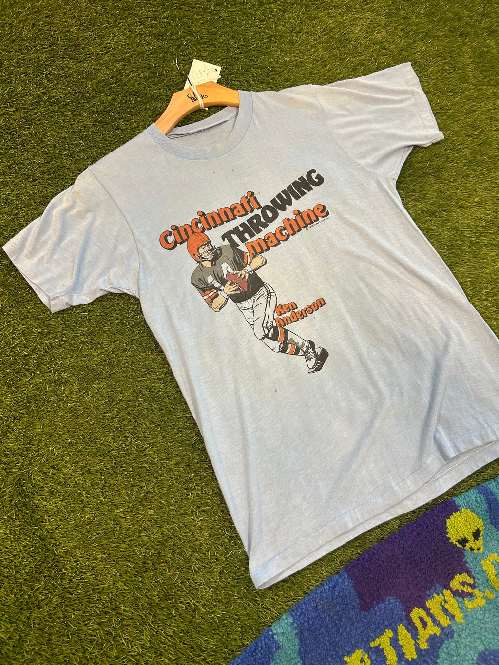 Vintage 1976 Cincinnati Throwing Machine Ken Anderson Tee