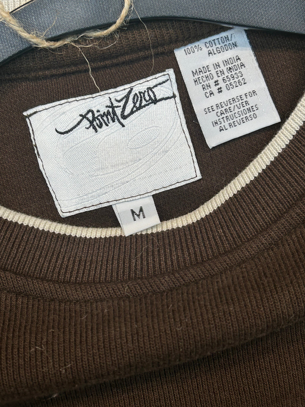 Y2K Point Zero Brown Crewneck