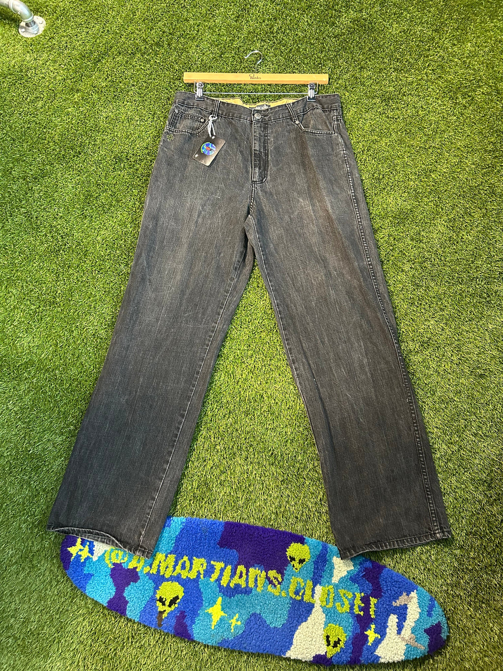 Y2K Green Snake Pelle Pelle Denim Jeans
