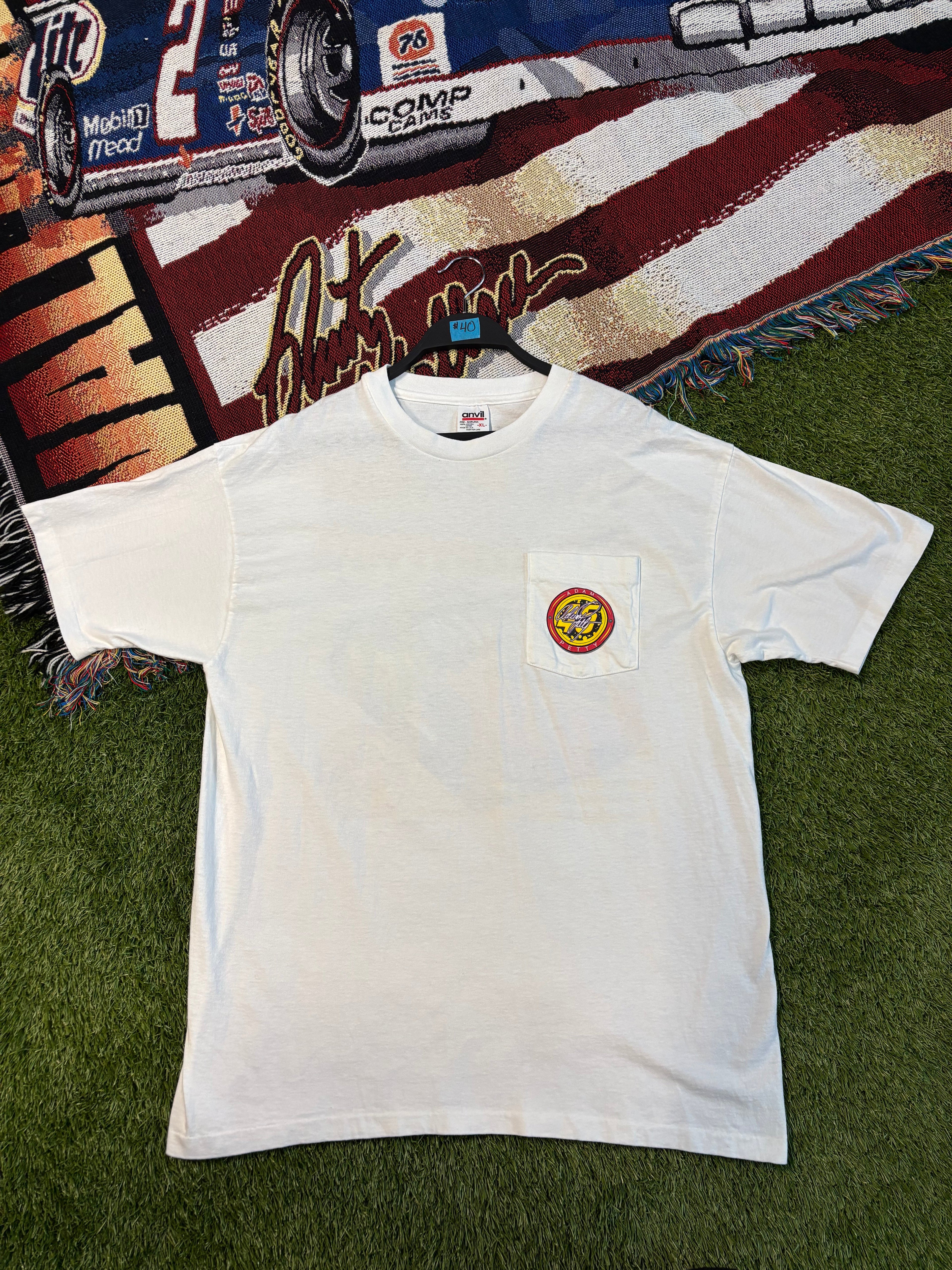 90s Single Stitch Adam Petty The Next Generation NASCAR T-Shirt Size XL Anvil Red Bar Tag