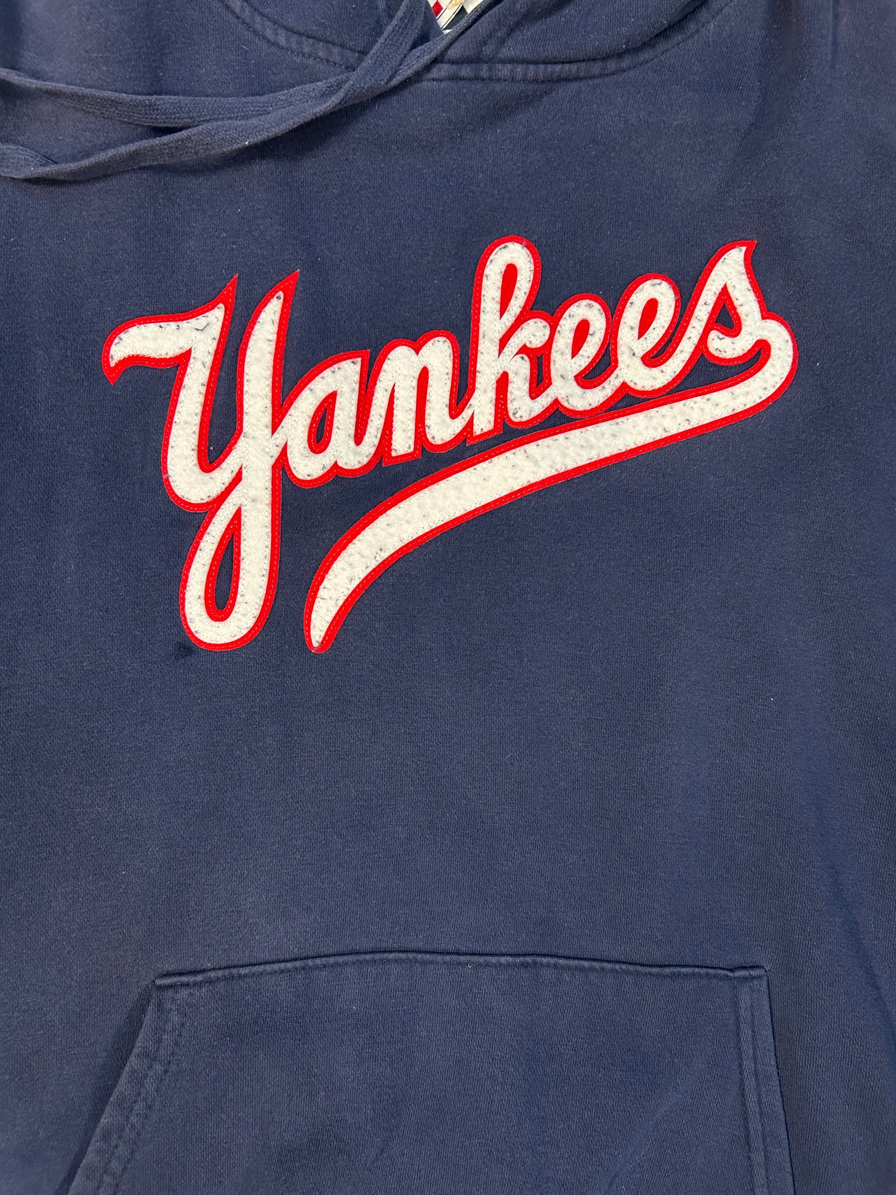 Y2K Majestic New York Yankees Blue Hoodie