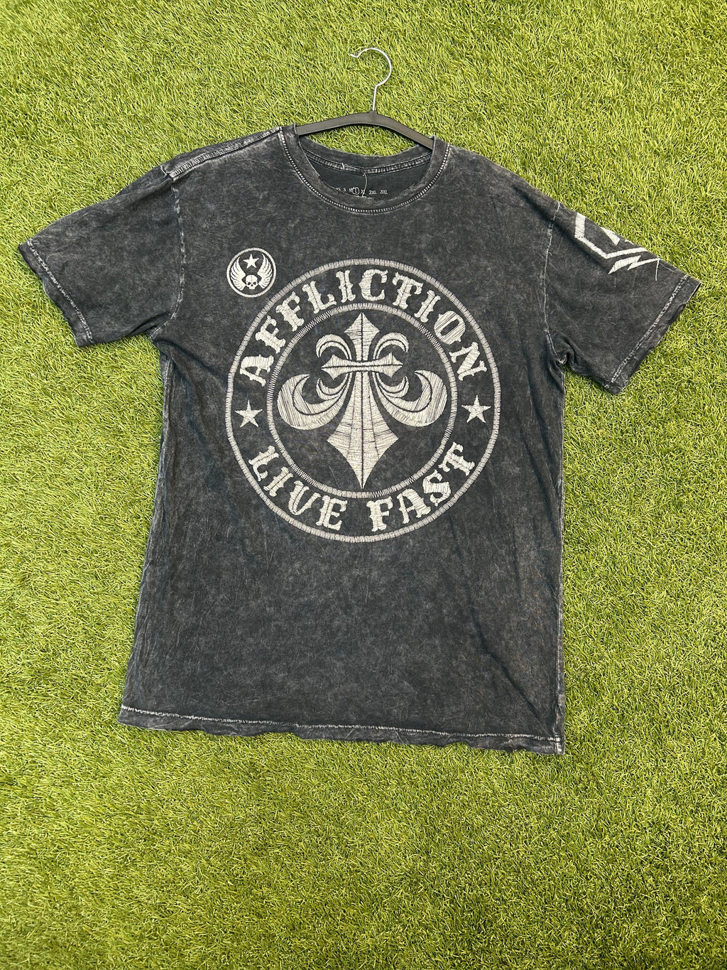 Y2K Affliction Grey Tee
