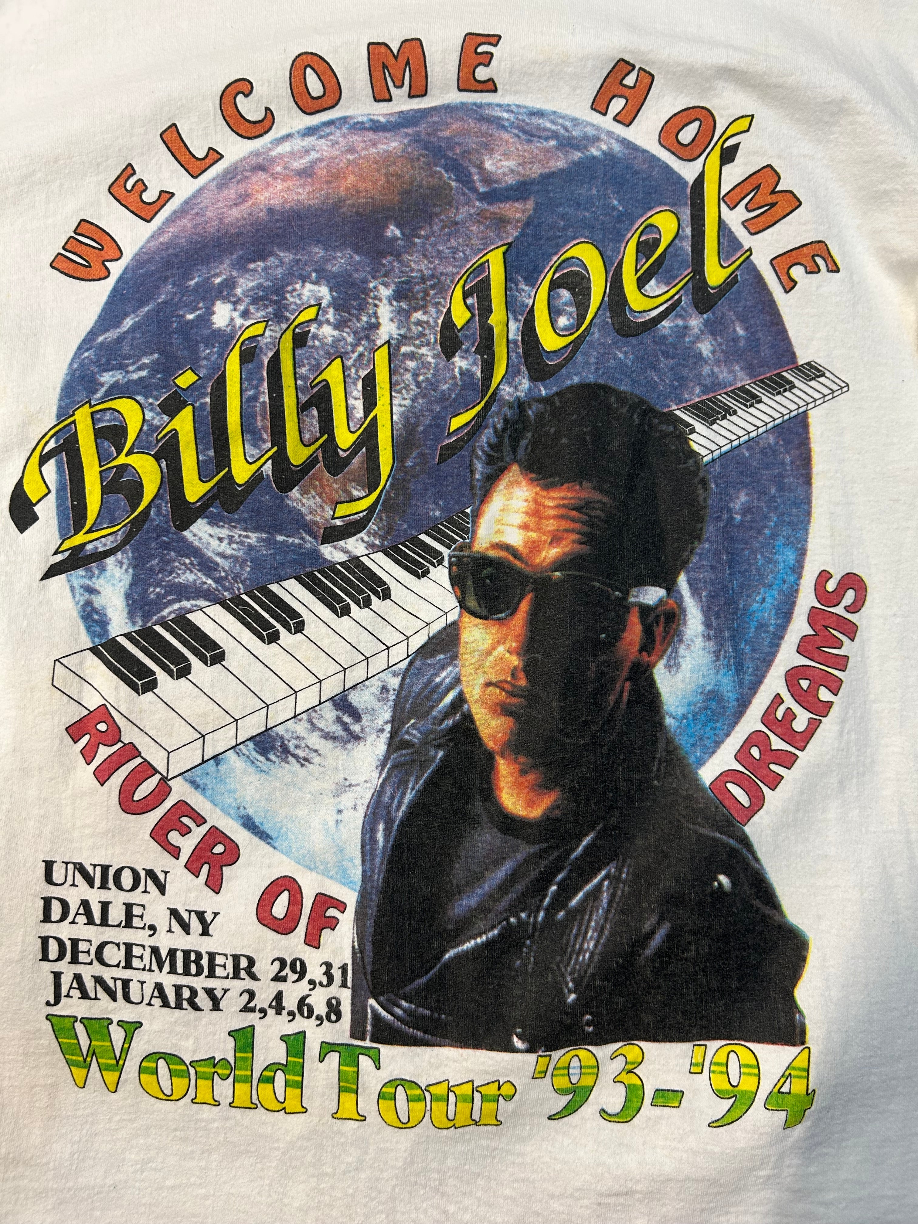 Vintage 1993 Billy Joel River Of Dreams Nassau Coliseum L/Sleeve Tee