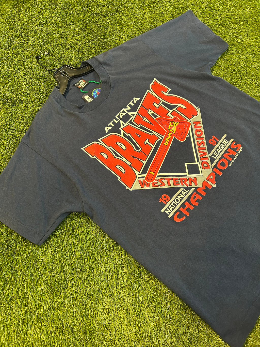 Vintage 1991 Atlanta Braves Western Division ChampionsTee