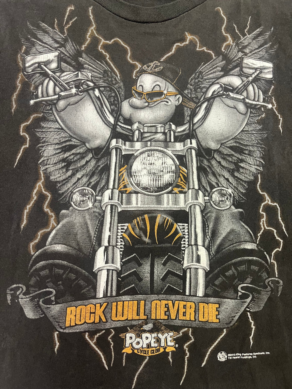 Vintage 2010 Rock Will Never Die Popeye Cycle Club