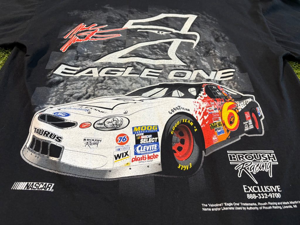Mark Martin Eagle One Roush Racing NASCAR T-Shirt Size XL Santee Gold Tag