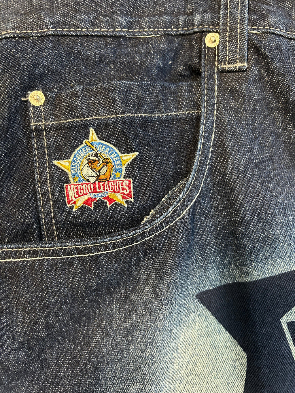 Y2K NLBM Blue Denim Embroidered Jacket+Denim Jeans