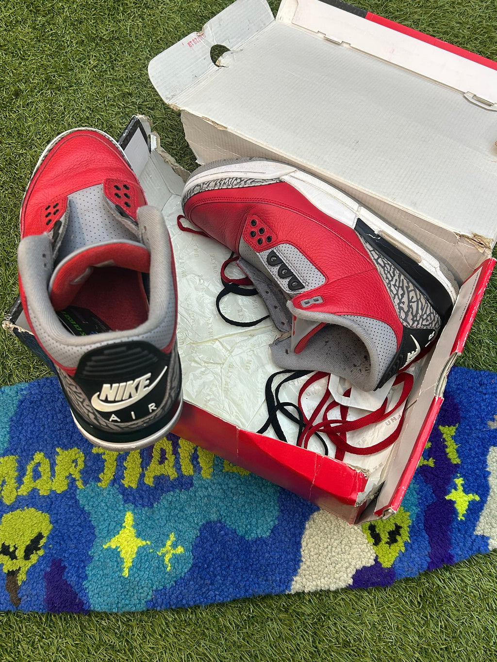 Jordan 3 Retro Fire Red Cement(Used)