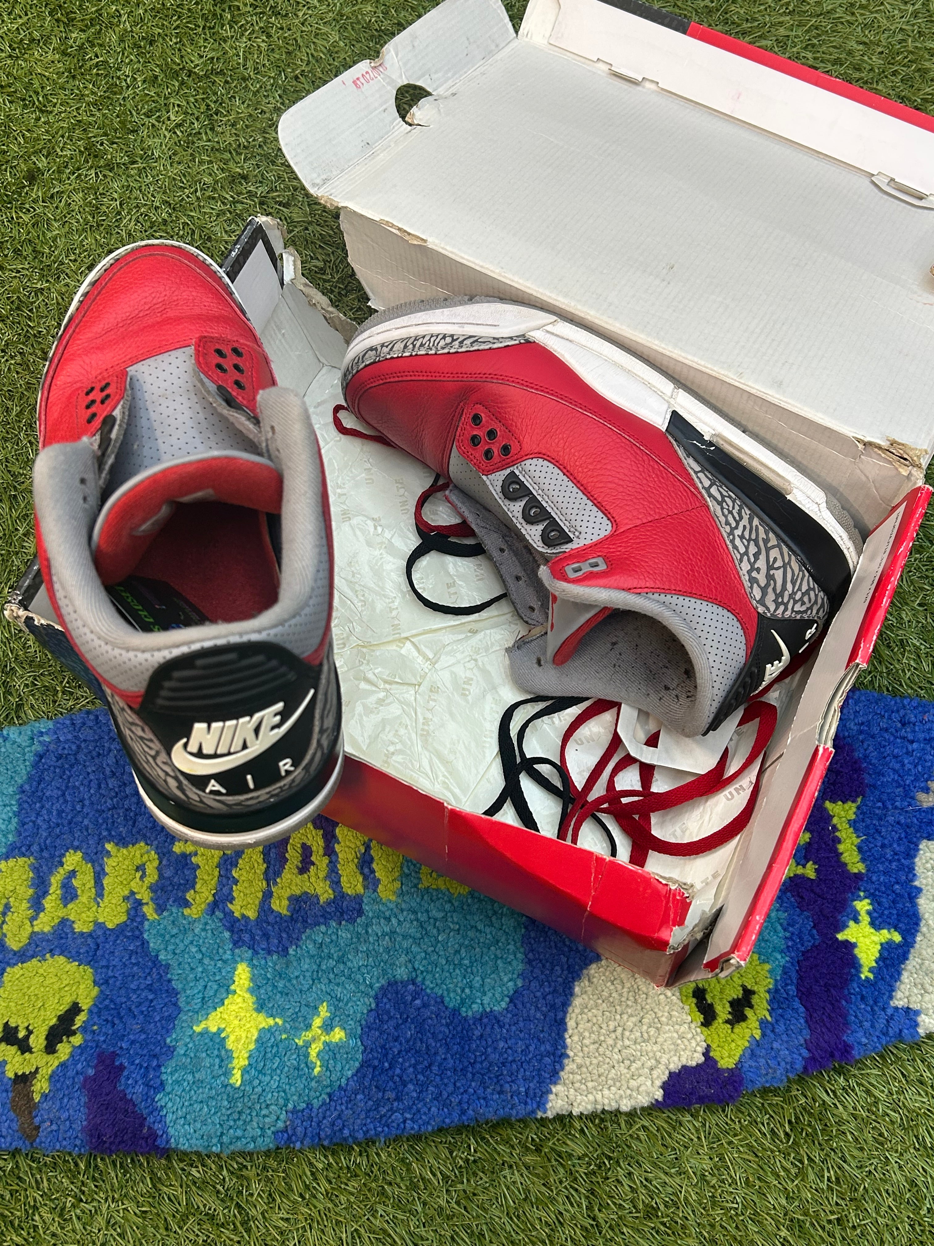 Jordan 3 Retro Fire Red Cement(Used)