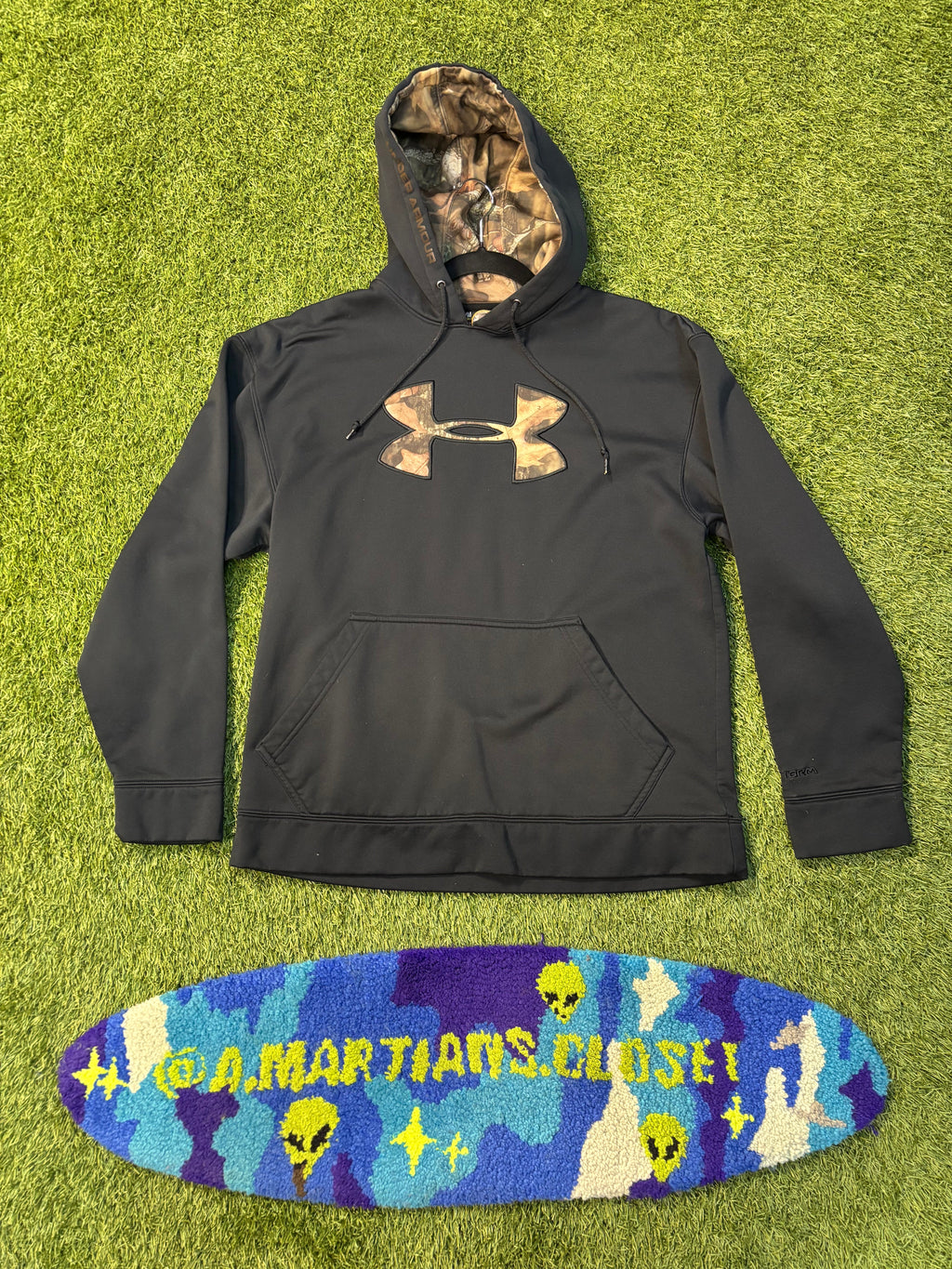 Black and Camo Under Armor Storm Hoodie Size Medium
