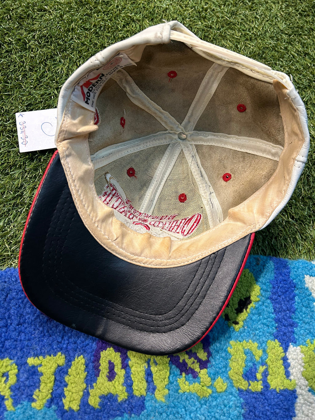 Vintage 90s Ohio State Buckeyes Leather Embroidered SnapBack