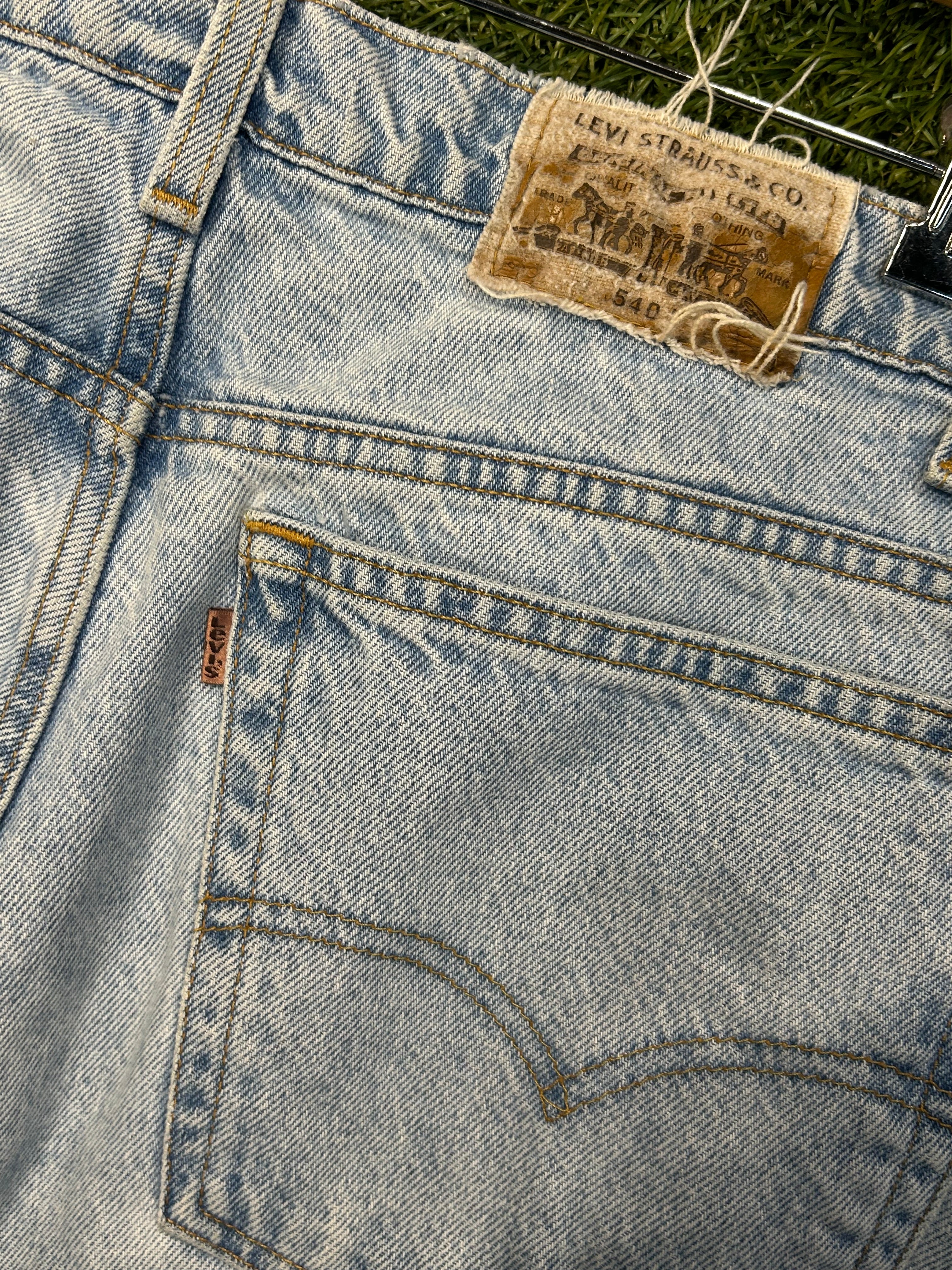 Vintage Orange Tab Levi Blue Jeans 540s