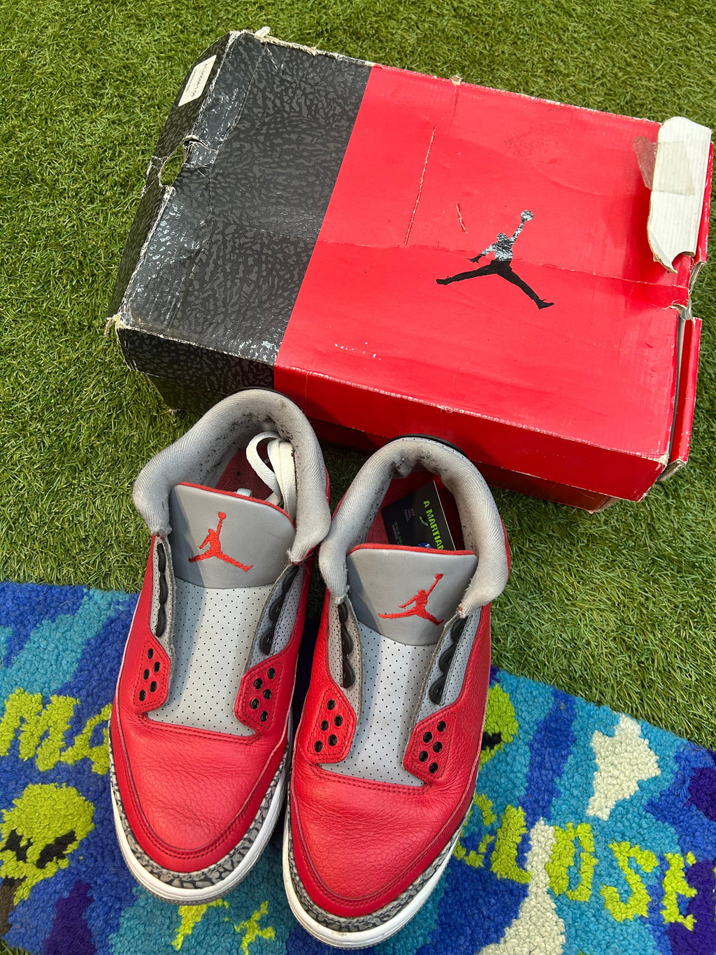 Jordan 3 Retro Fire Red Cement(Used)