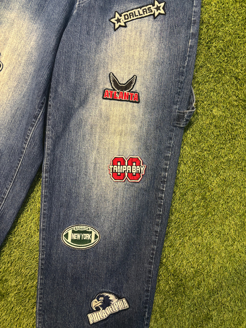 2004 NYC Brand Denim NFL All Star Patch Jeans