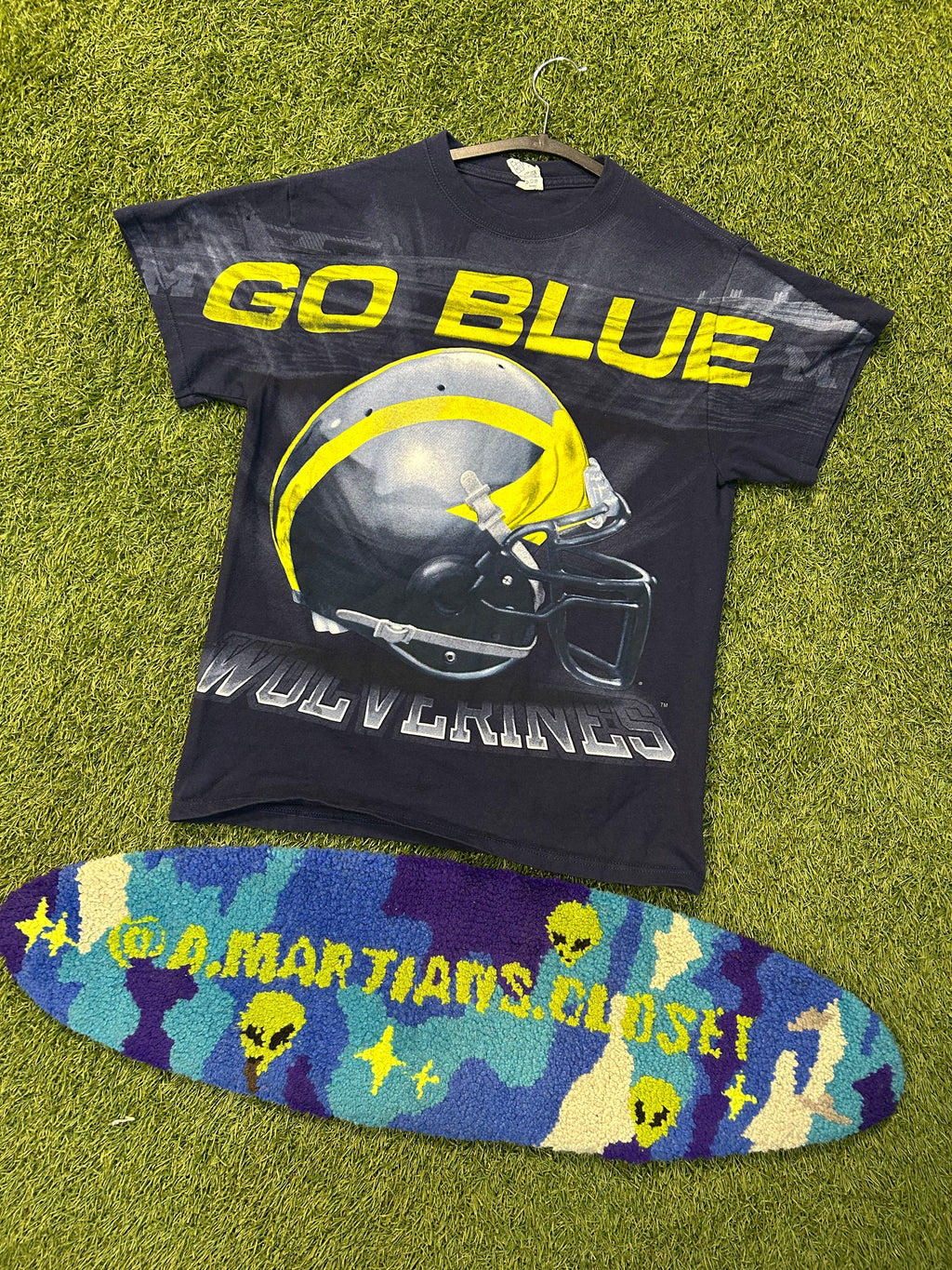 Y2K Michigan Wolverines Go Blue AOP Tee