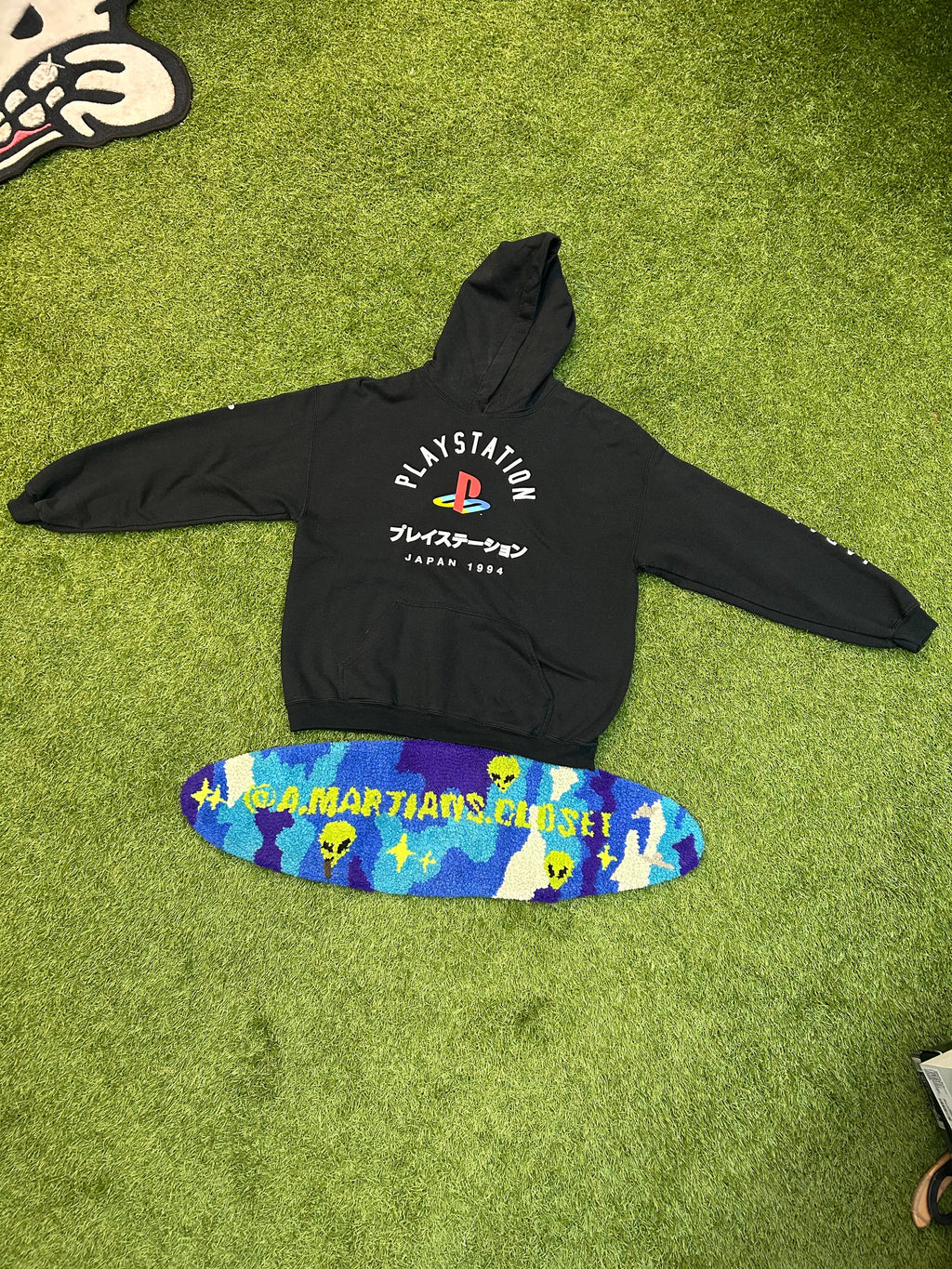 New Age Sony PlayStation Japanese Writing Hoodie