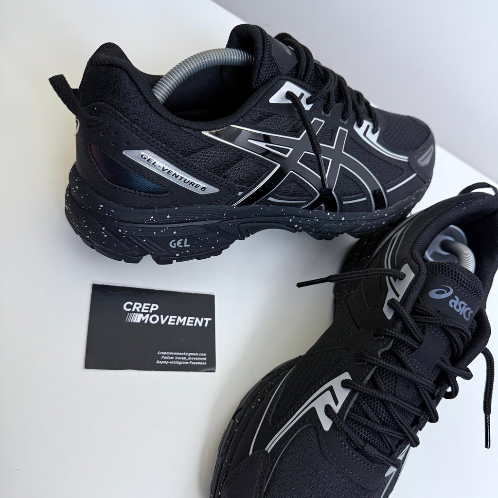 ASICS GEL VENTURE 6 TRAINER - BLACK NOIR / IRIDESCENT