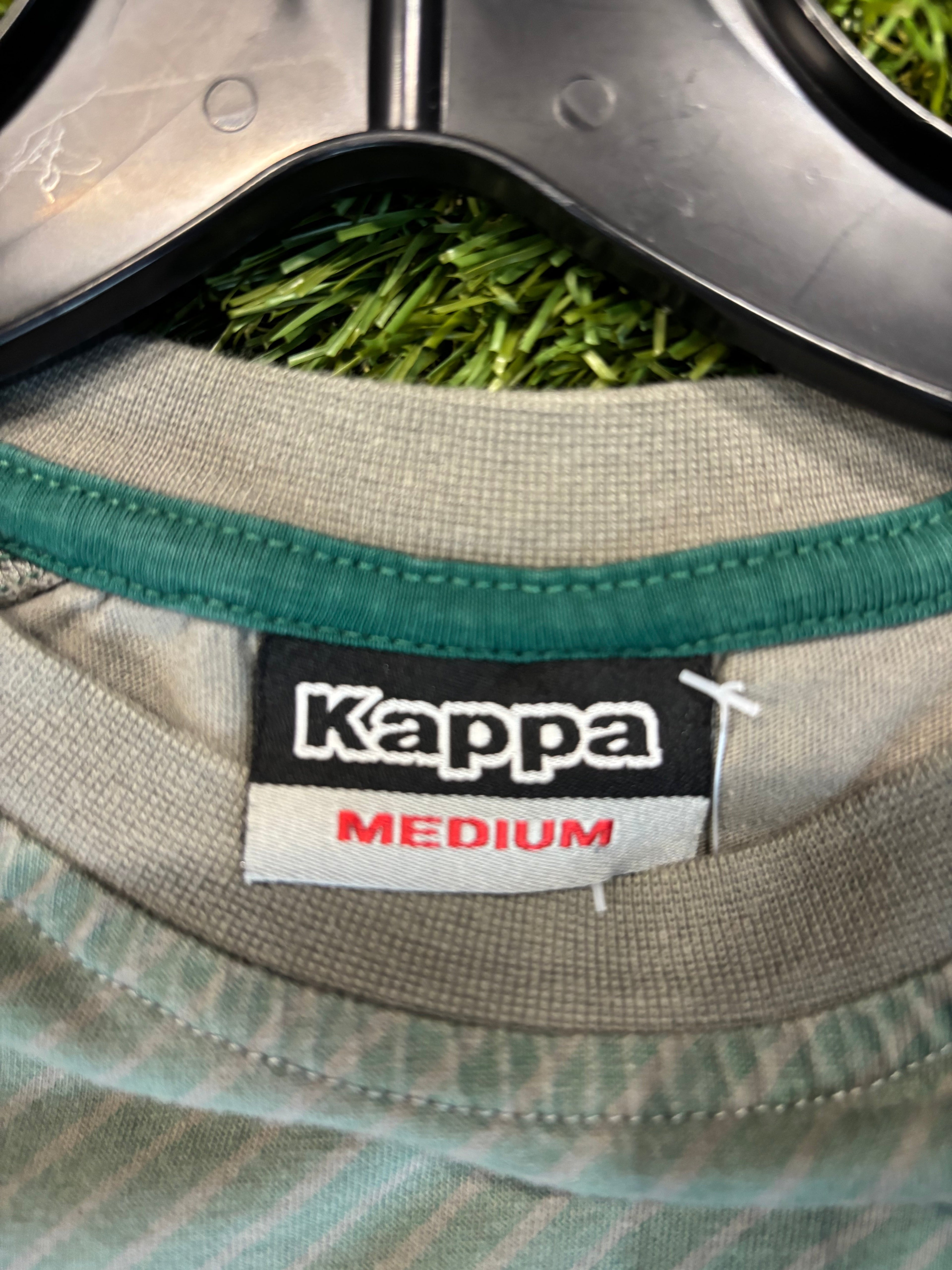 Y2K green striped Kappa T-shirt