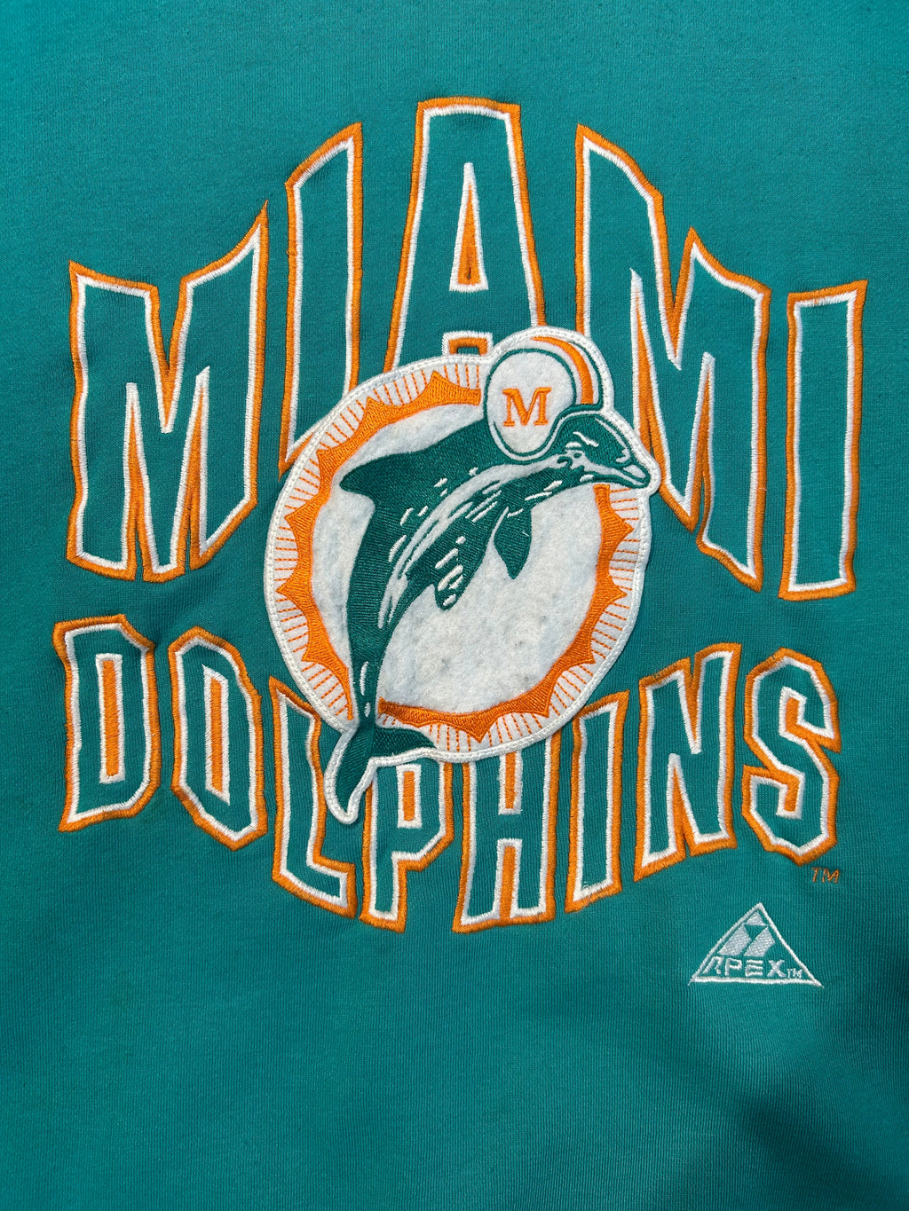 Vintage 90s NFL Miami Dolphins Apex One Crewneck