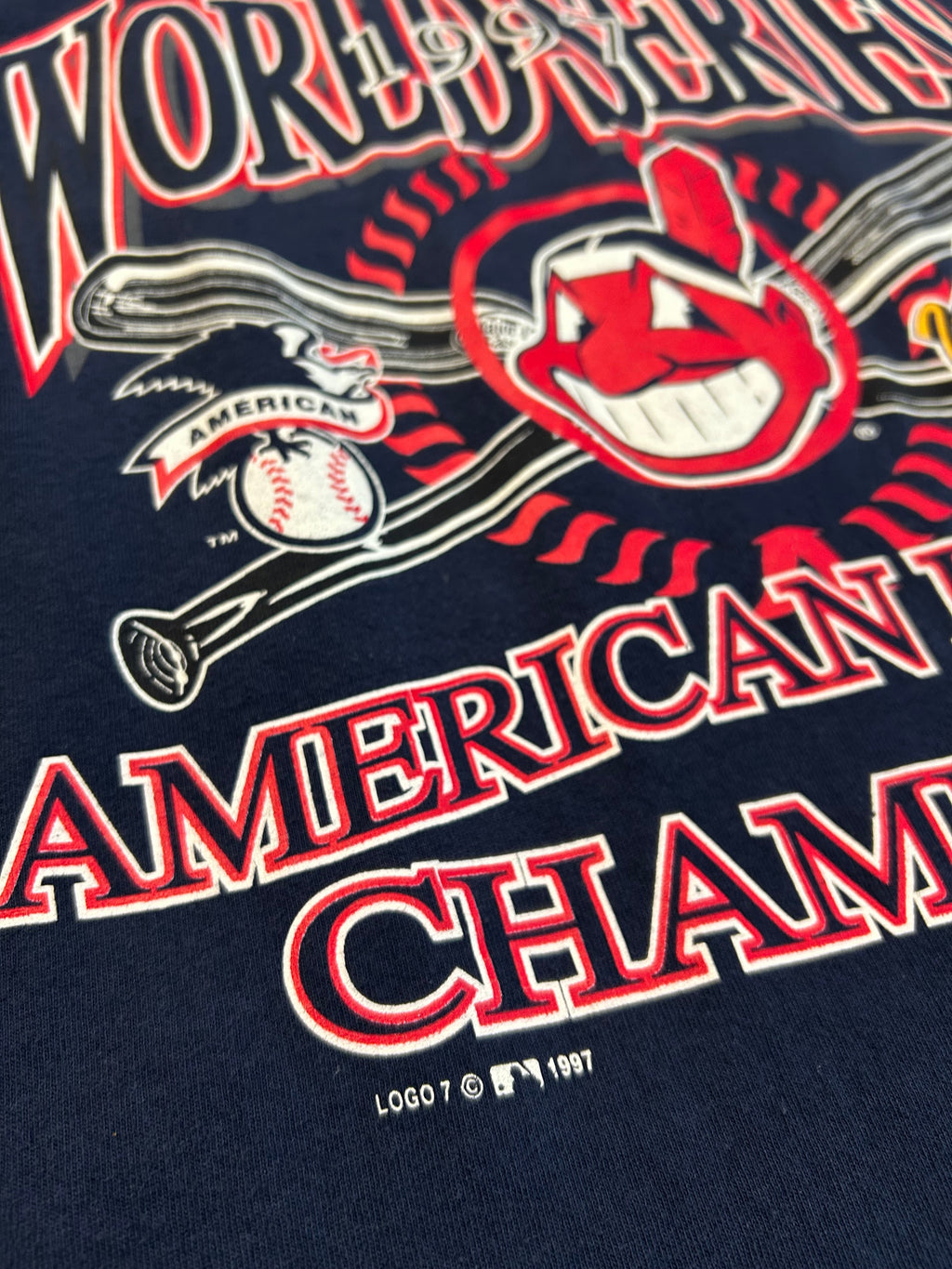 Vintage 1997 Cleveland Indians World Series Champions Tee