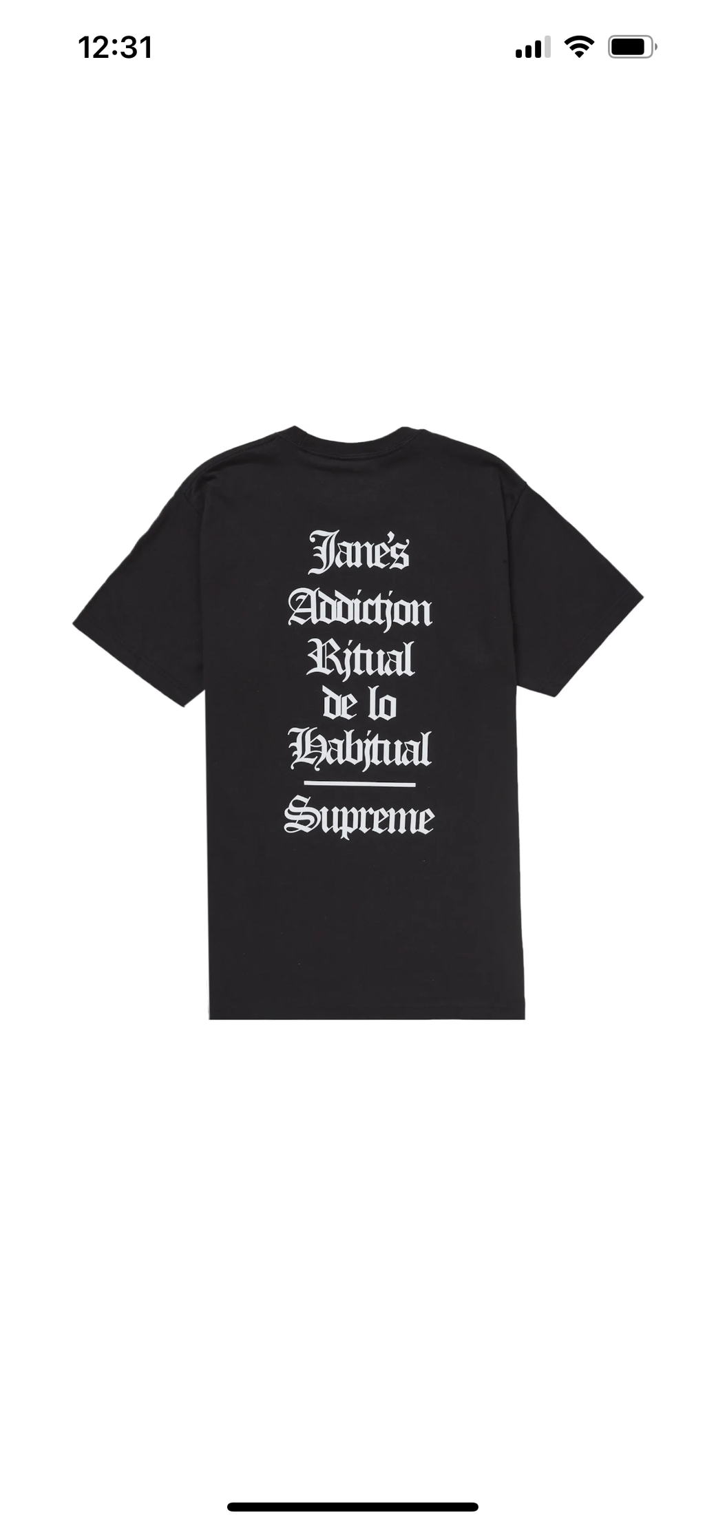 Supreme Jane’s Addiction Ritual Tee