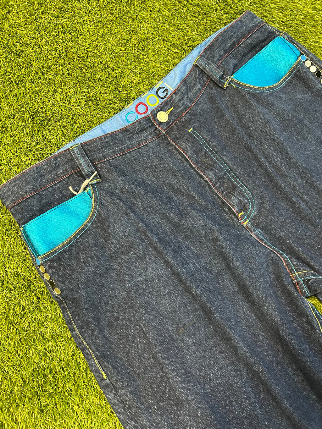 Y2K Coogi Blue Patch Jeans
