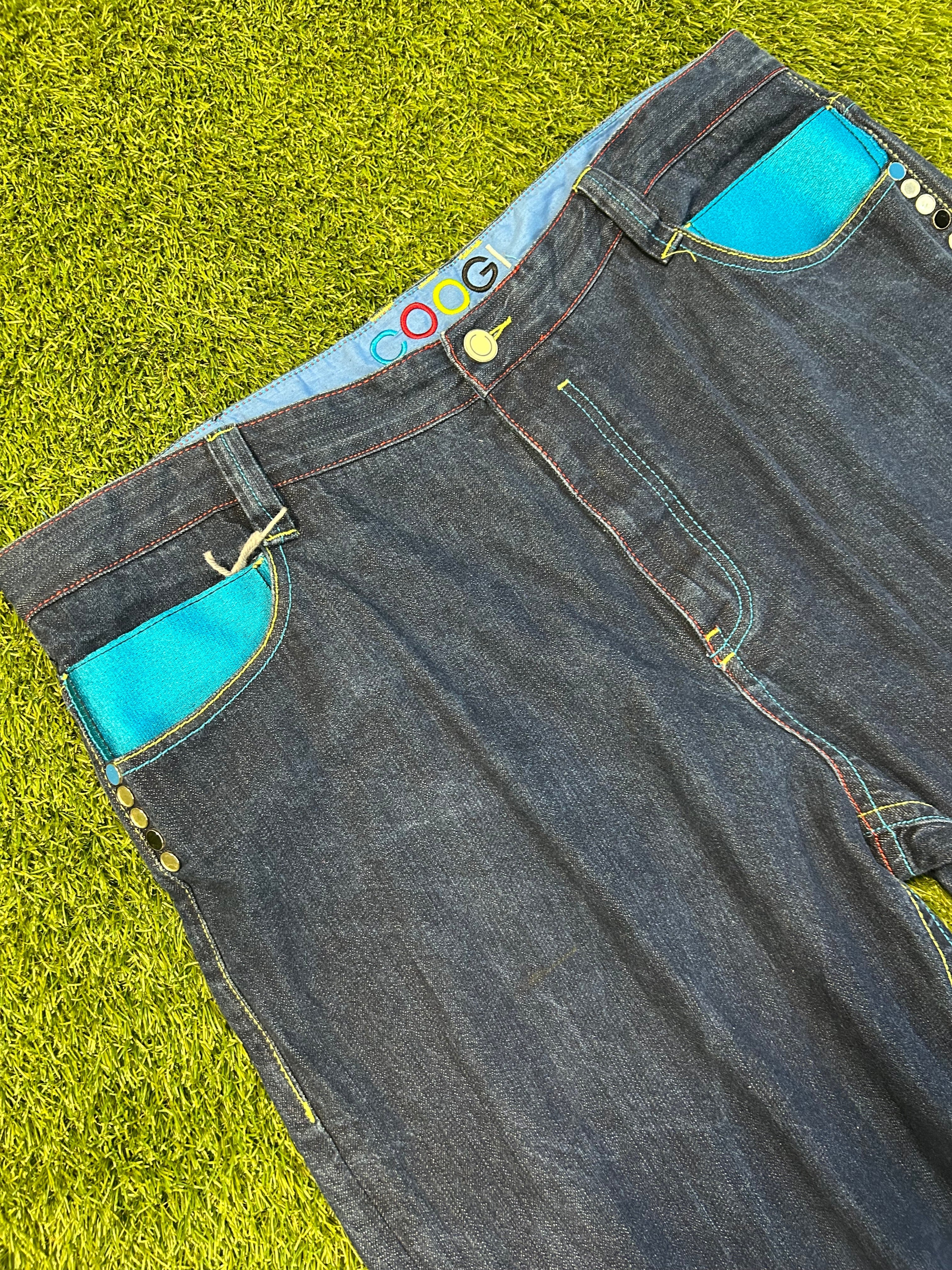 Y2K Coogi Blue Patch Jeans