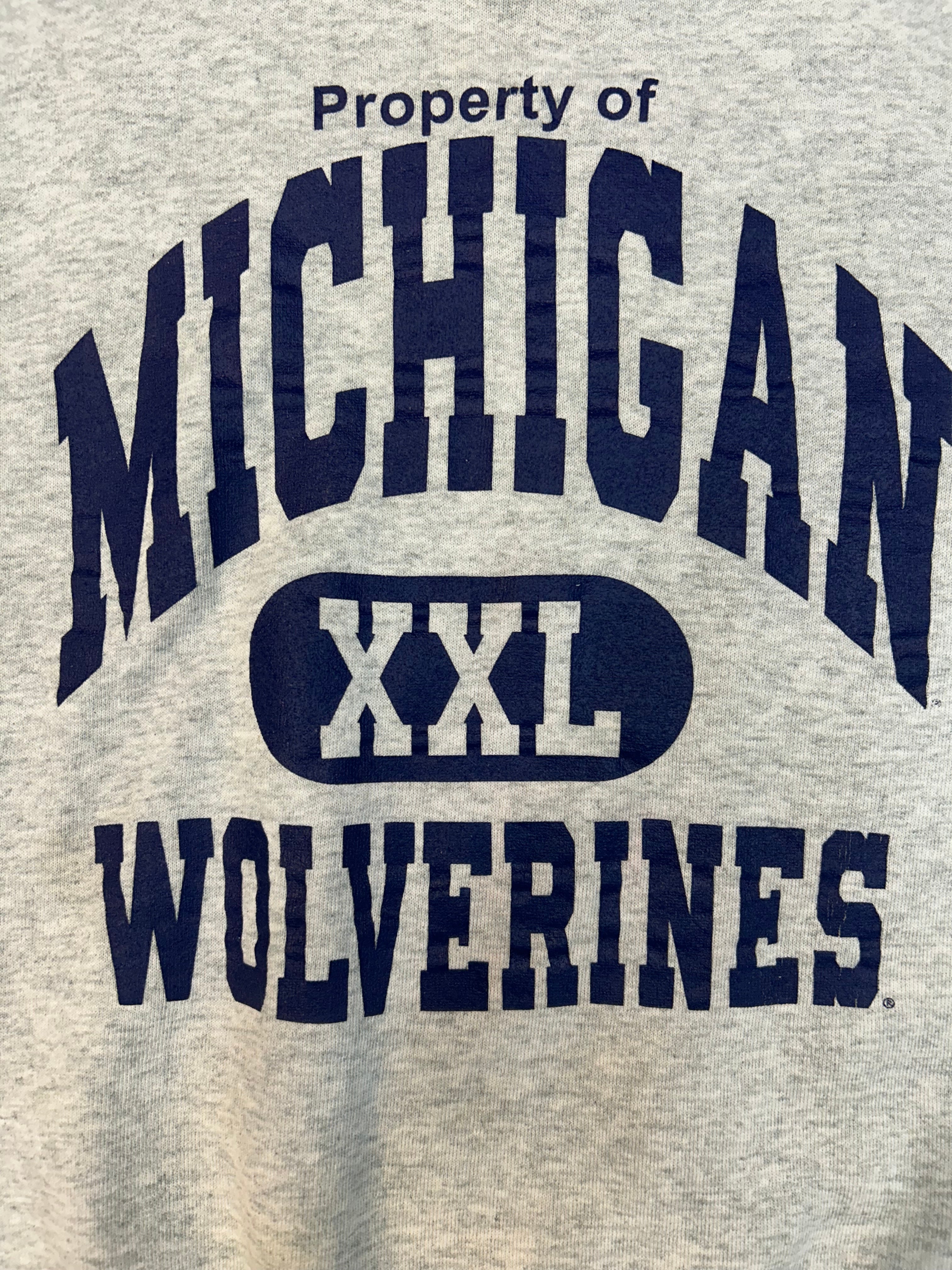 Vintage Fruit Of The Loom Property Of Michigan Crewneck