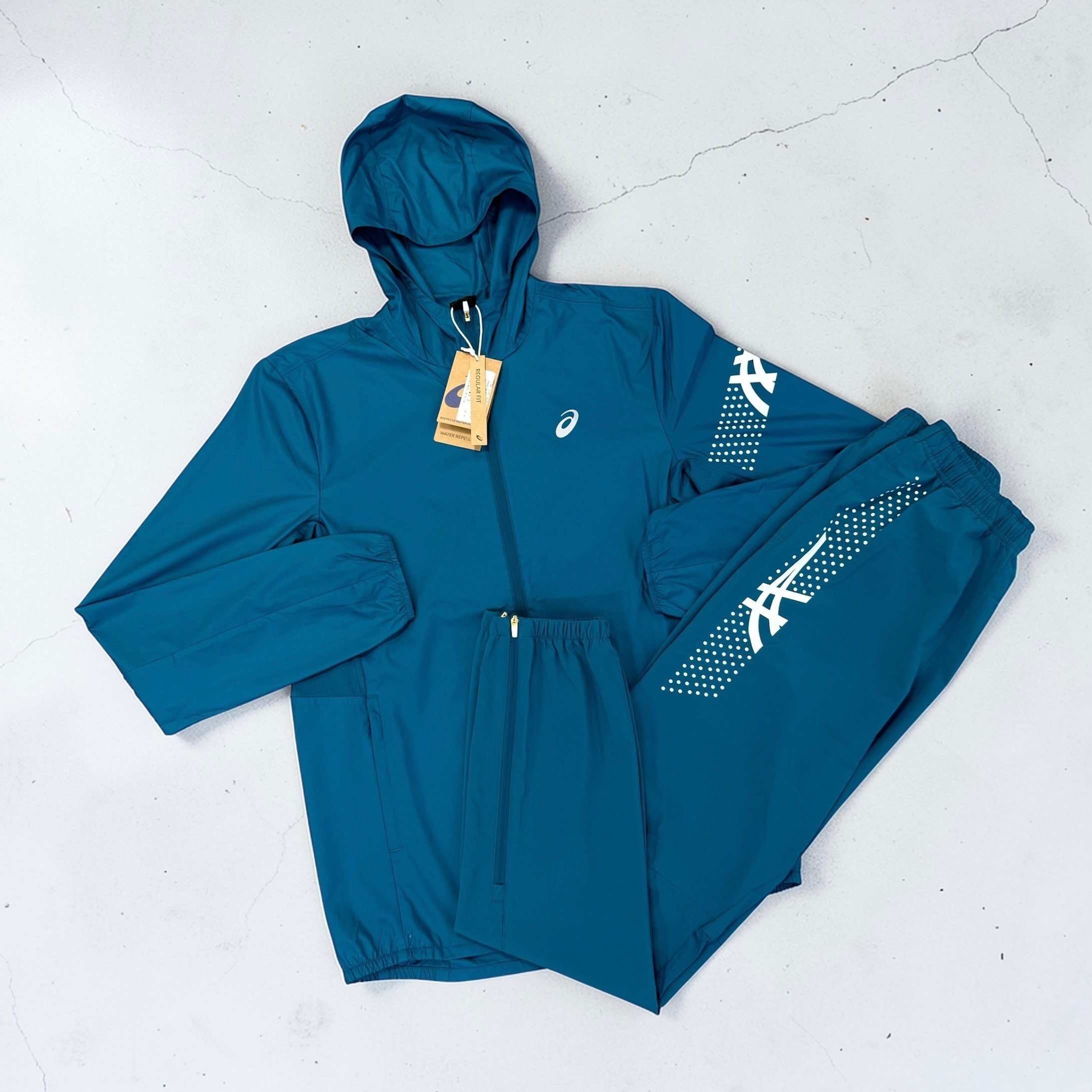 ASICS ICON WINDRUNNER AND ICON PANTS SET - BLUE TEAL