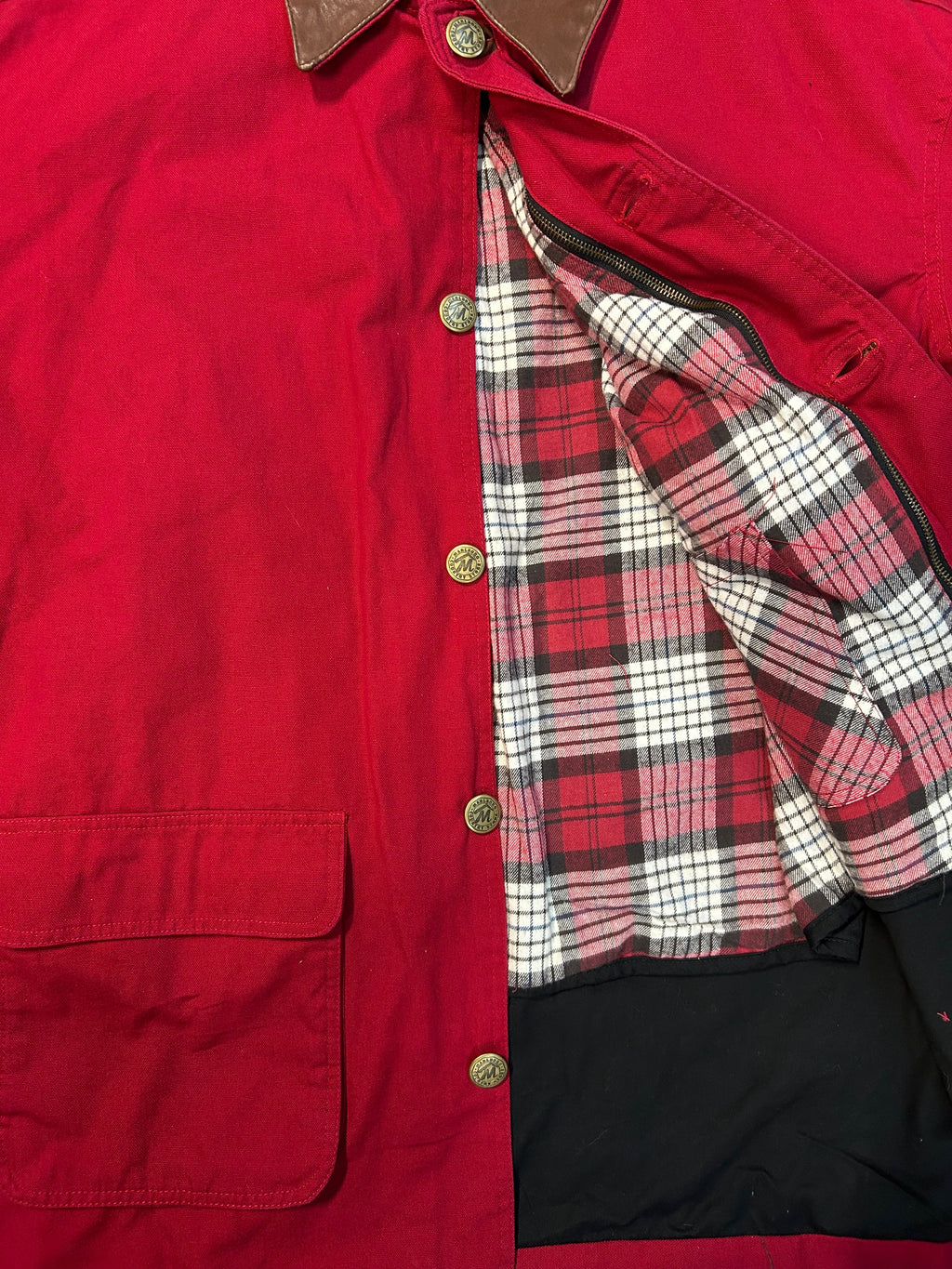 Vintage Marlboro Country Store Trench Jacket Inside Blanket Lining