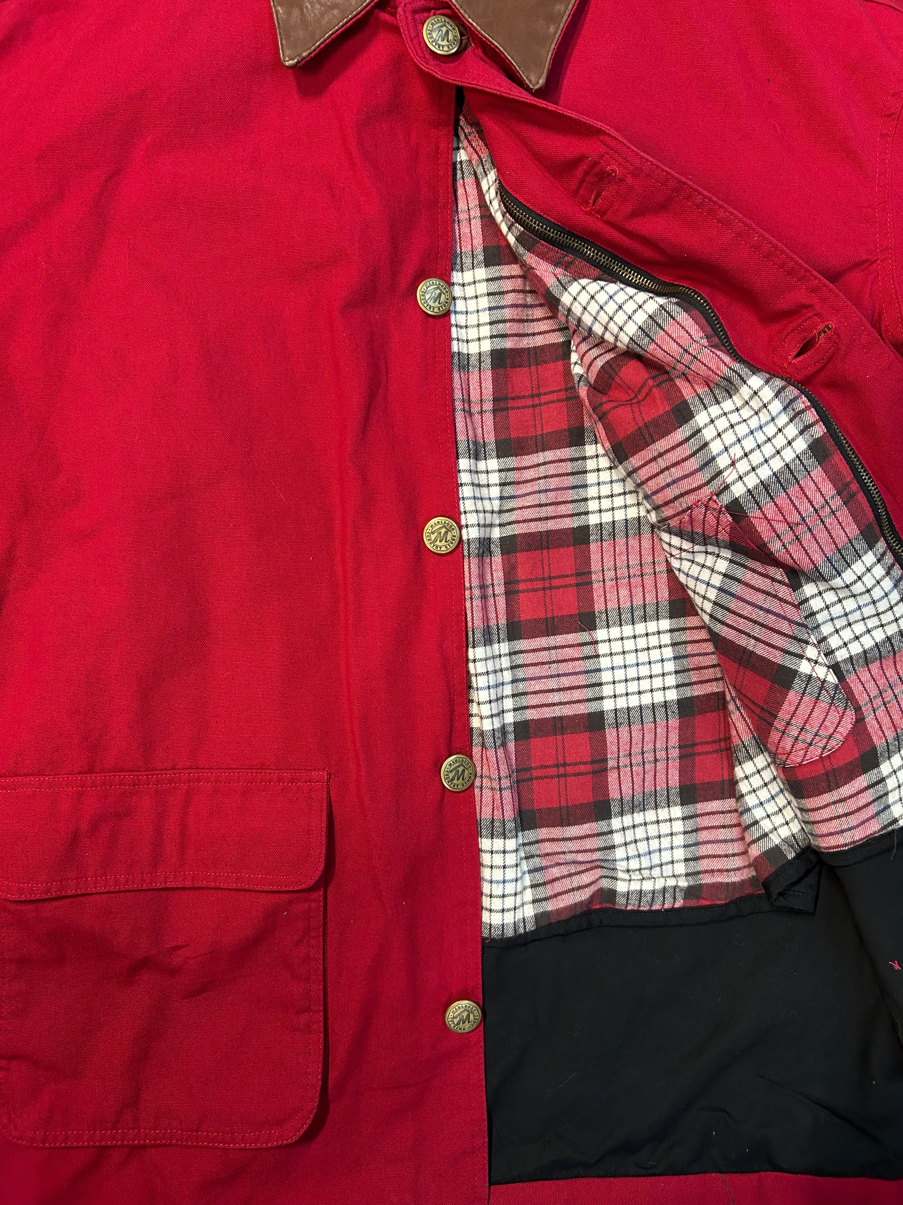 Vintage Marlboro Country Store Trench Jacket Inside Blanket Lining