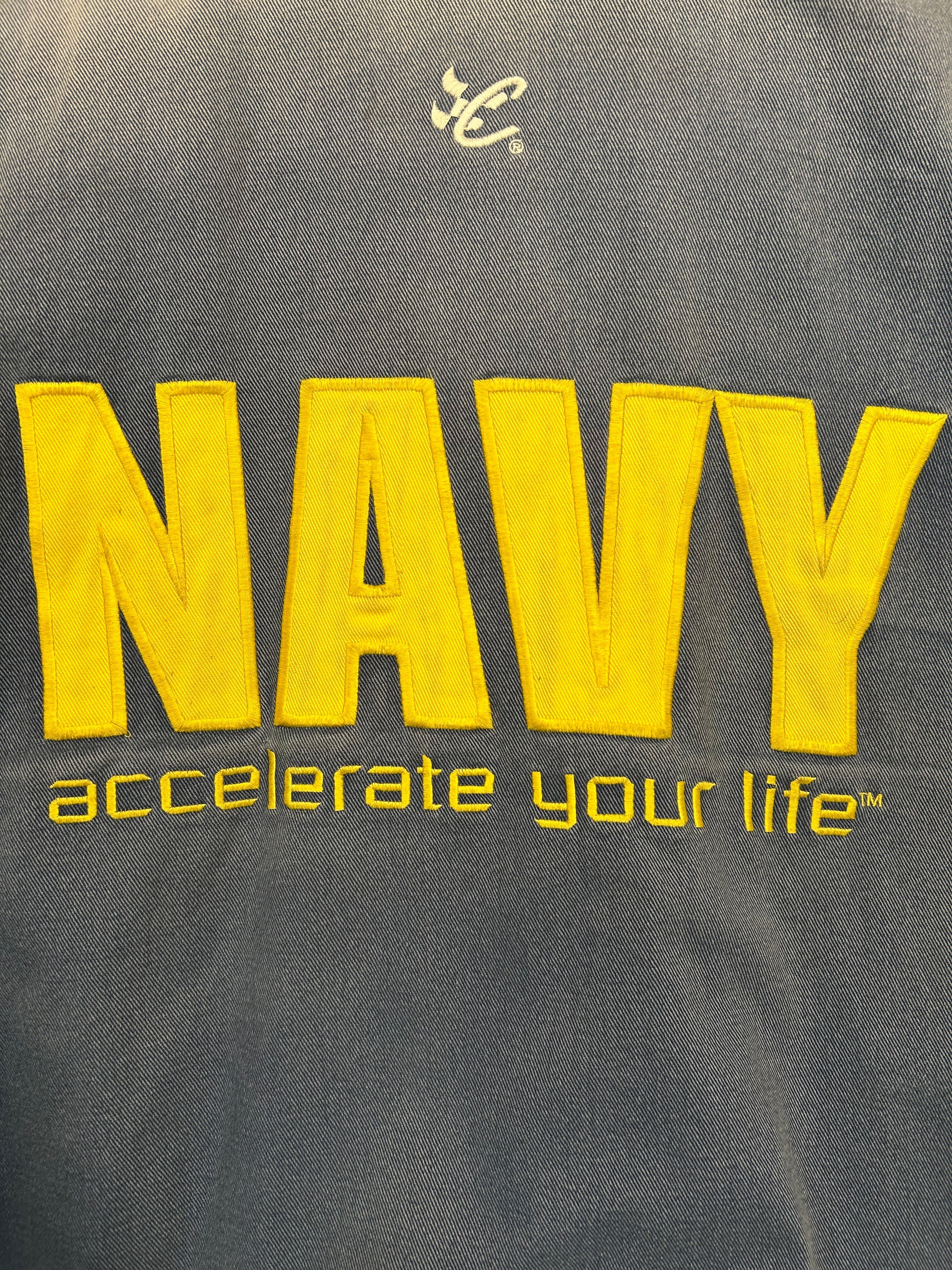 Vintage Navy Accelerate Your Life NASCAR jacket