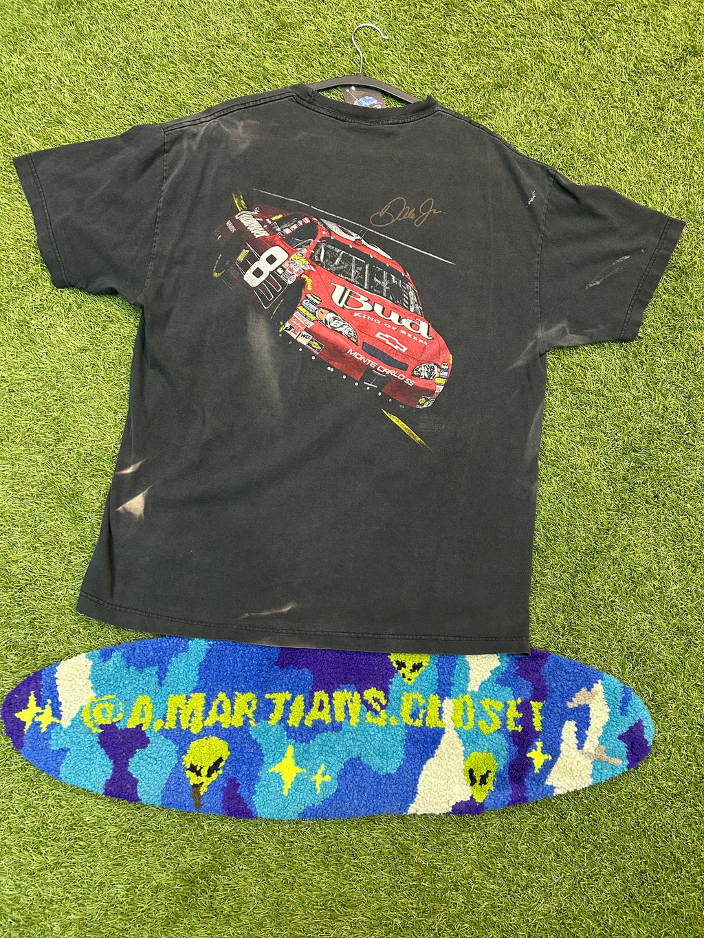 Vintage Dale Earnhardt Jr Thrashed Picture Graphic Tee
