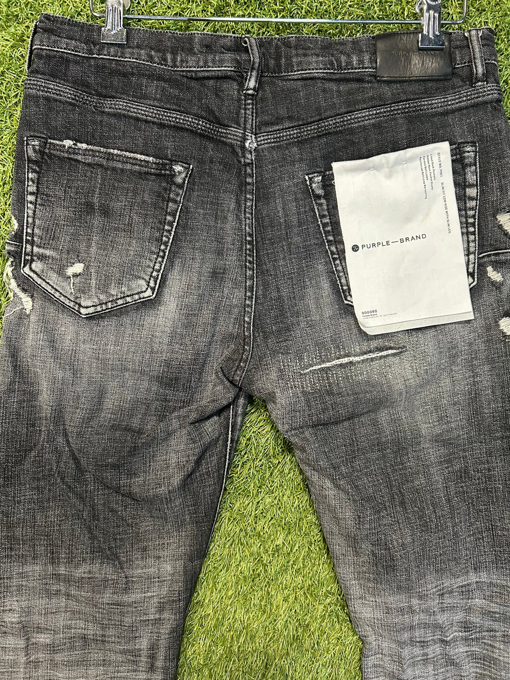 Purple The Brand Black Patch Jeans