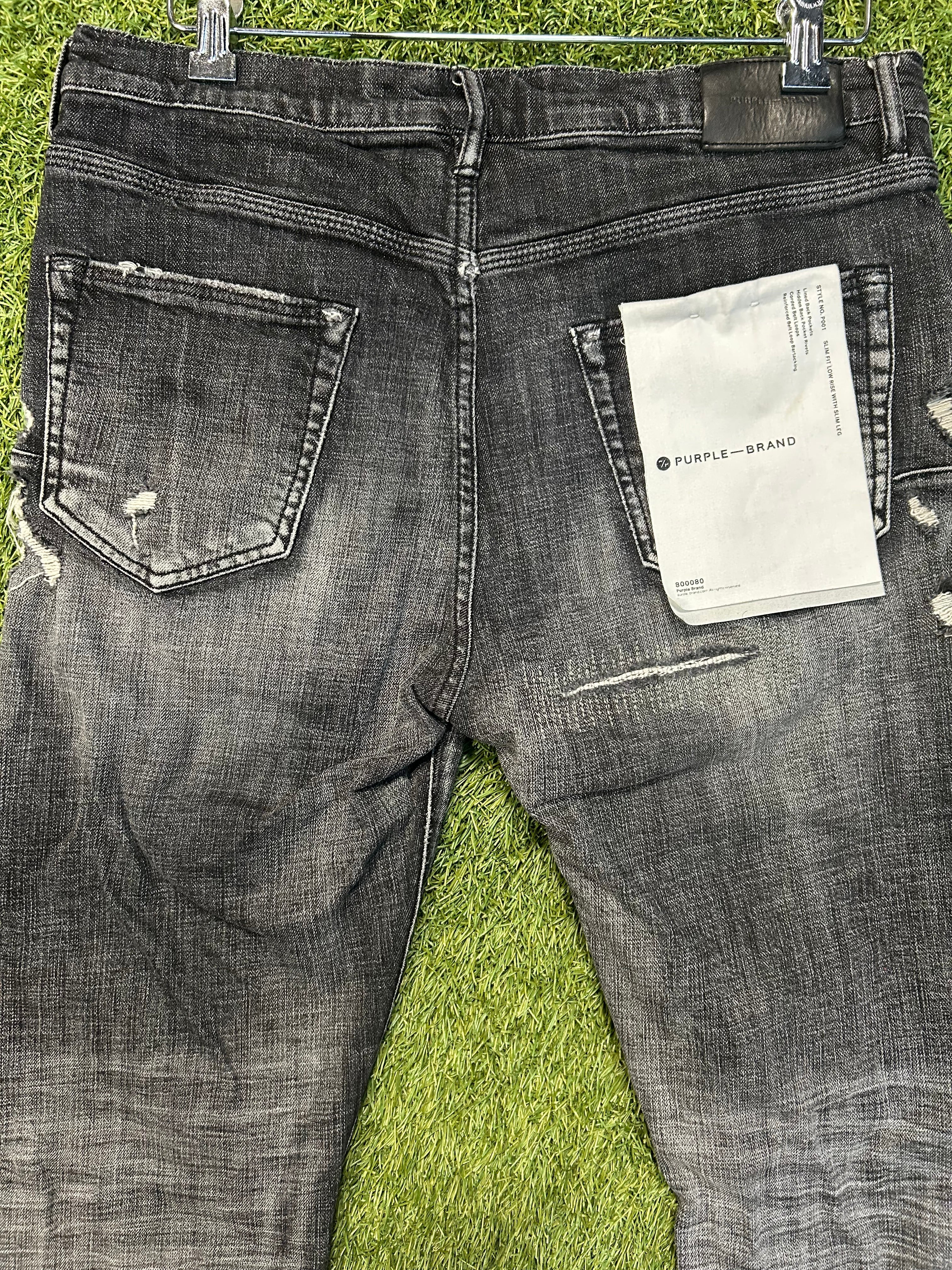 Purple The Brand Black Patch Jeans