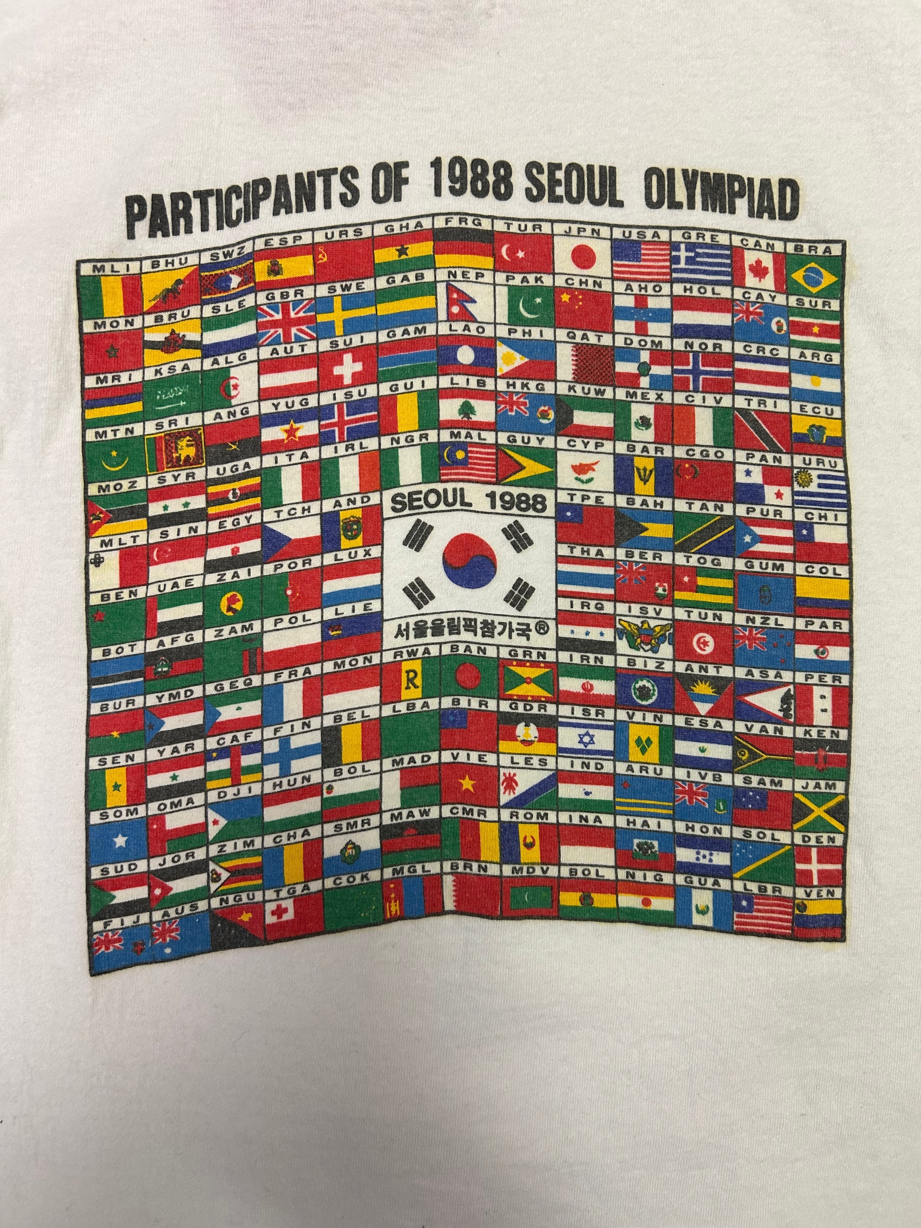 Rare Vintage 1988 Participants Of Seoul Olympiad Tee